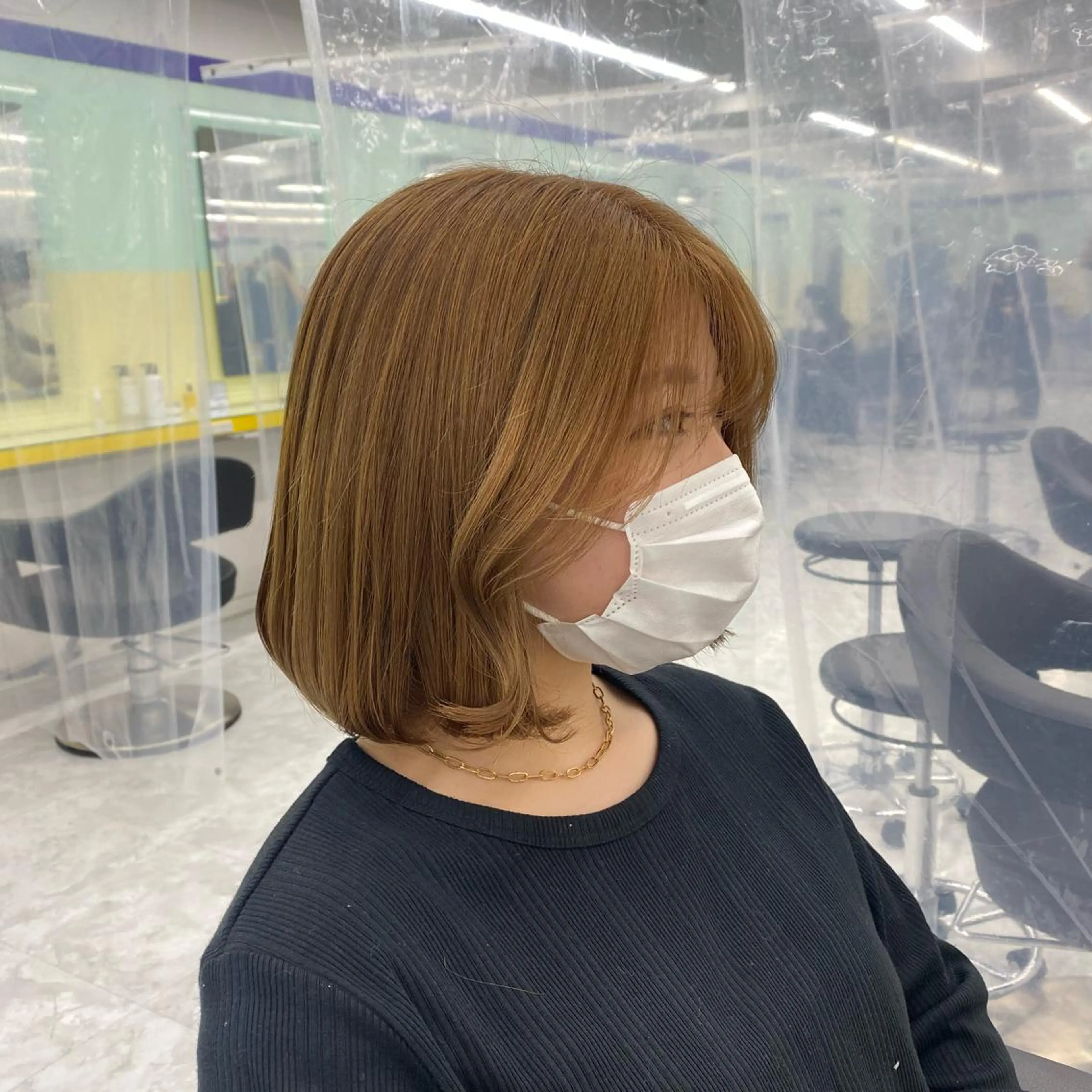 セミロング カラー ヘアアレンジ ヘアカラー トリートメント GOTODAY shair salon 横浜mare店所属・mai🍑暖色カラー /レイヤー💖のヘアスタイル