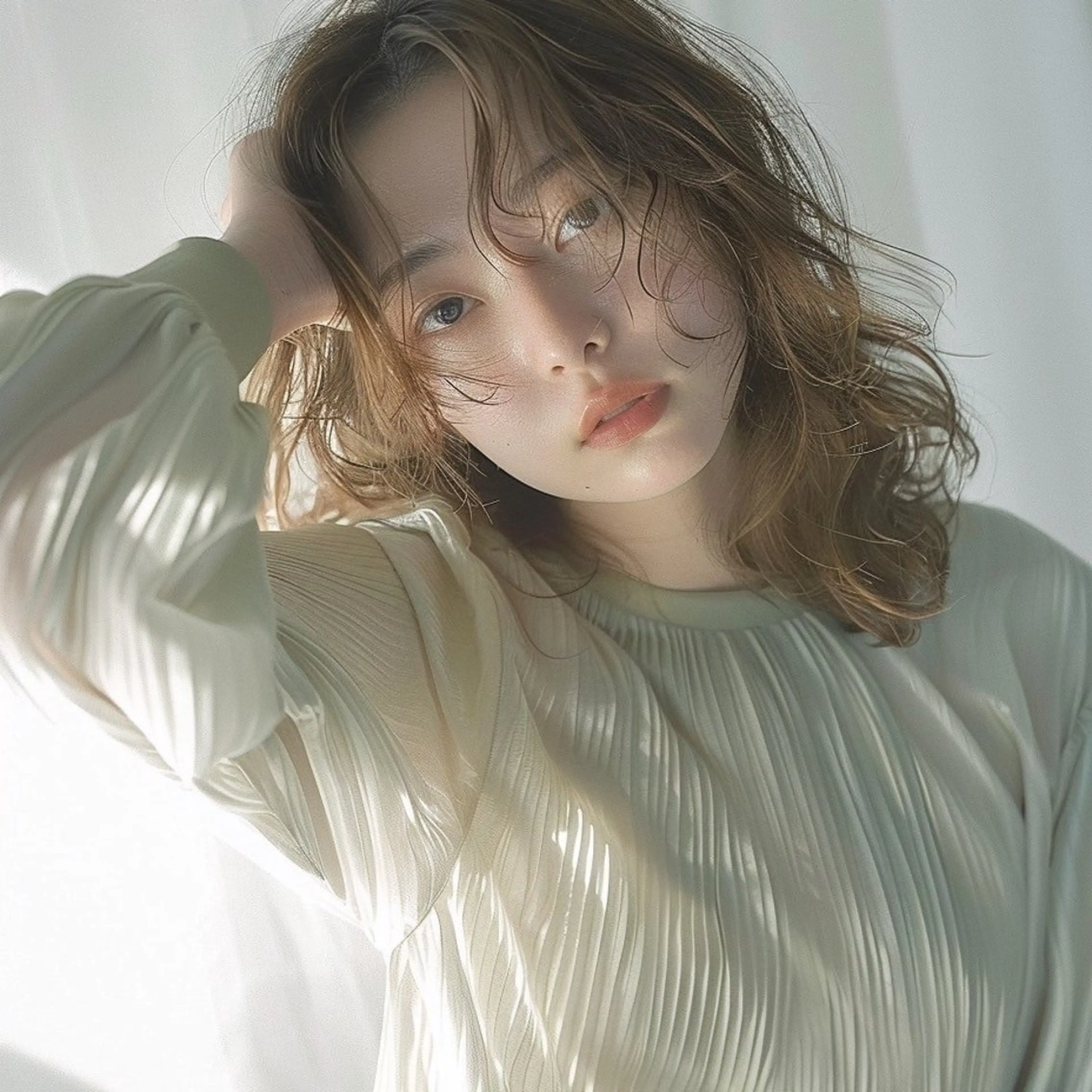 カラー 束感まつぱ🥑🤍 NATUKI🤍のヘアスタイル