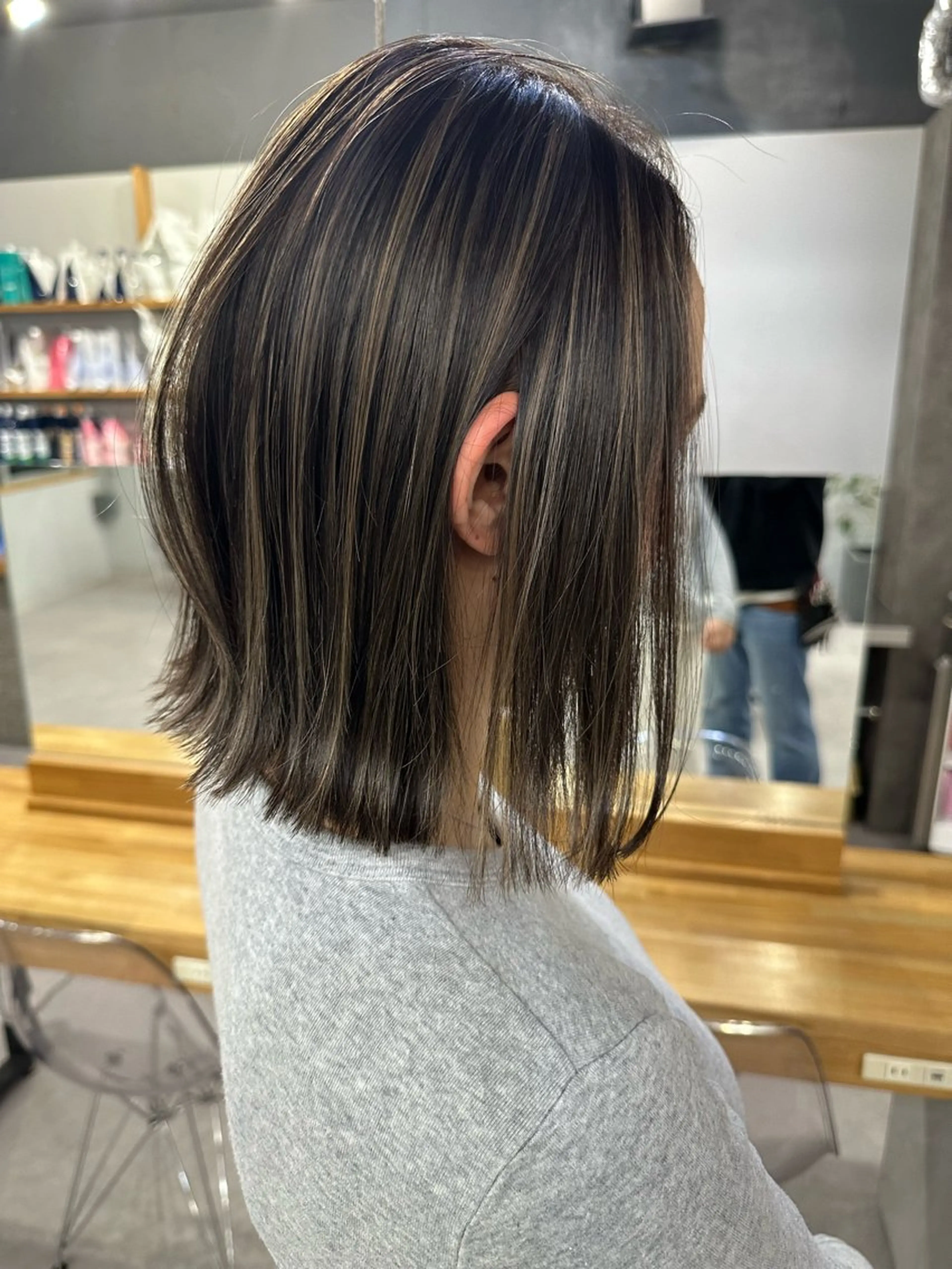 ミディアム カット ヘアカラー トリートメント Reb_keiji 👑小倉圭司のヘアスタイル