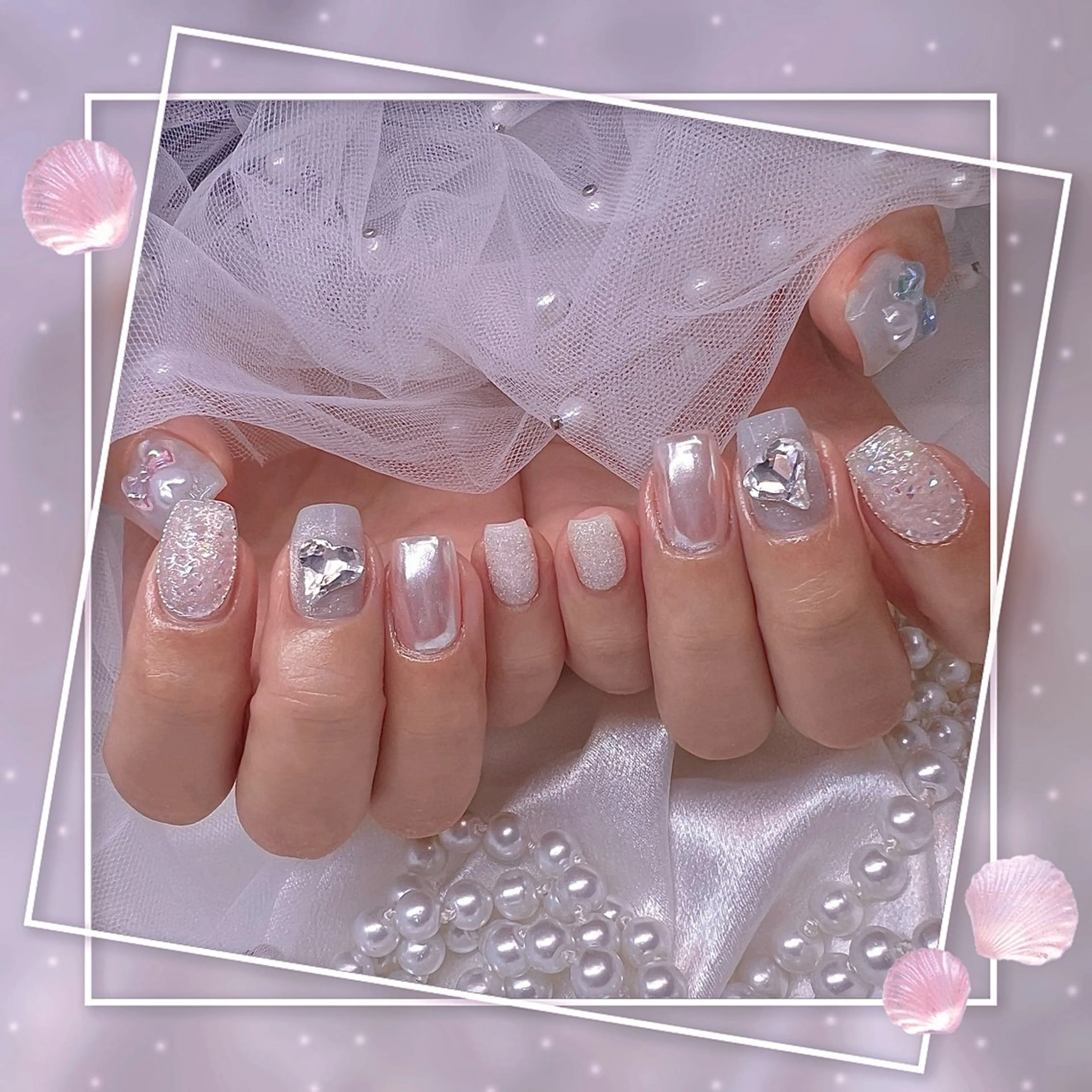 ネイル チークネイル フレンチネイル グラデーション マグネットネイル マグネットフレンチ ハンドネイル ハンドケア Chill Nailsalonのネイルデザイン