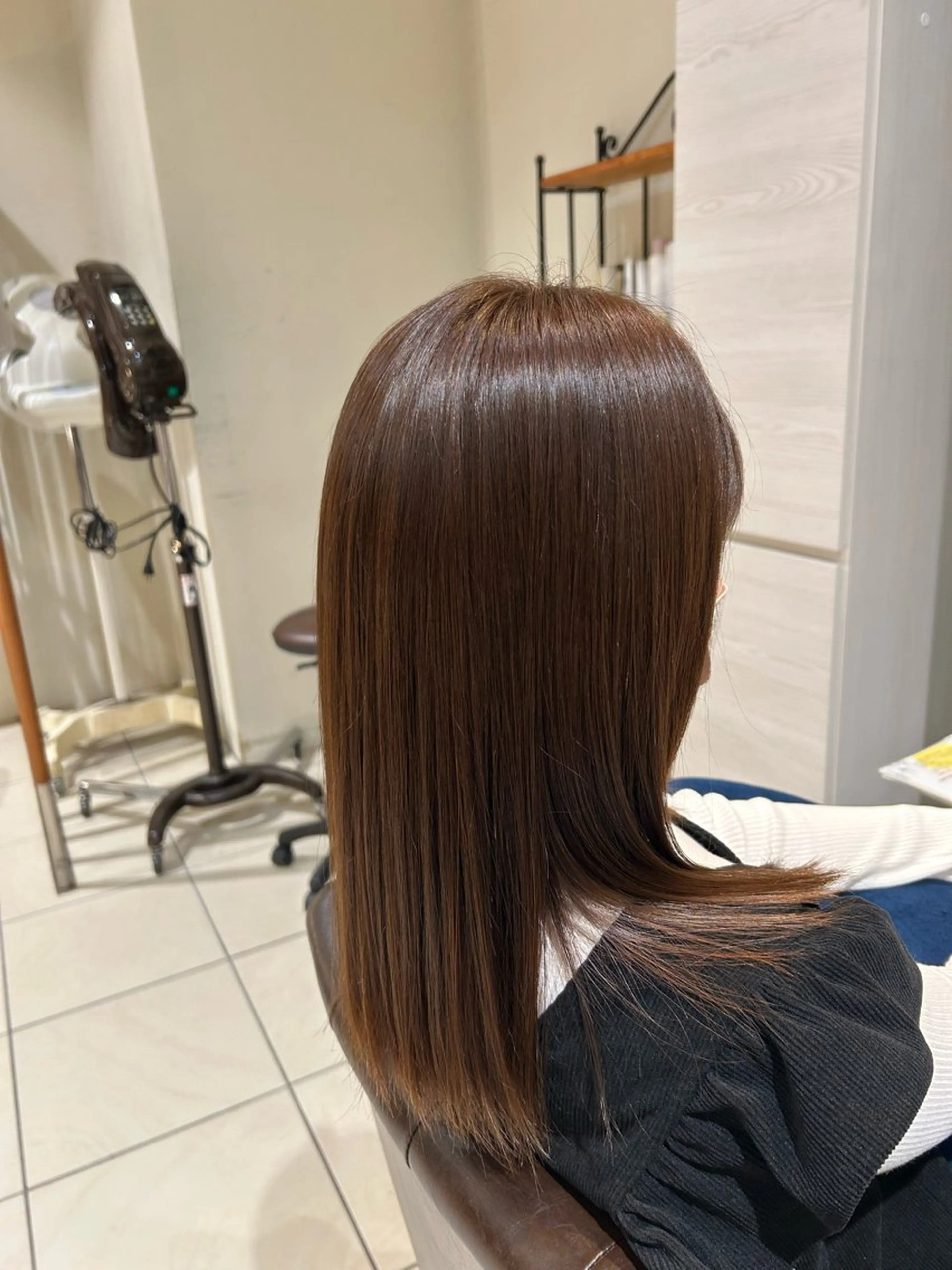 ロング カラー ブラウンカラー 落合 千夏のヘアスタイル