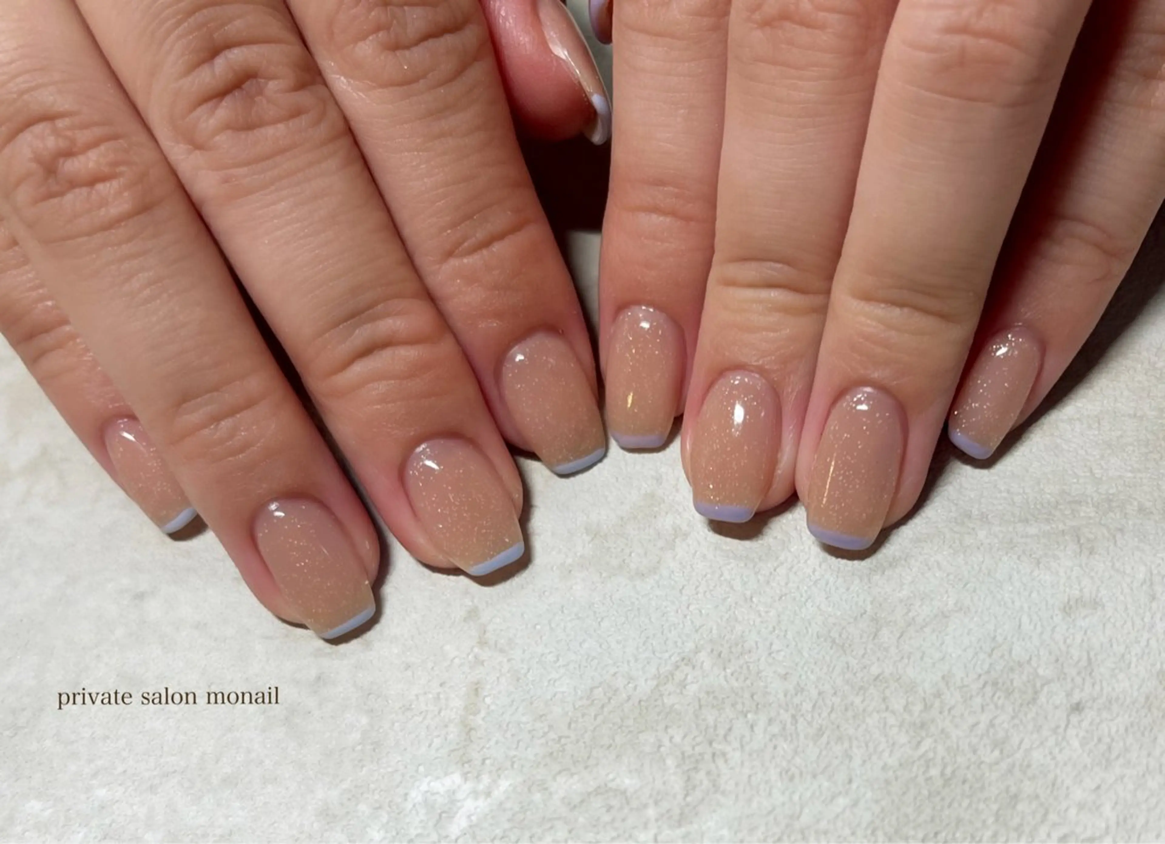 ネイル フレンチネイル スクエアネイル ハンドネイル nail salon monailのネイルデザイン