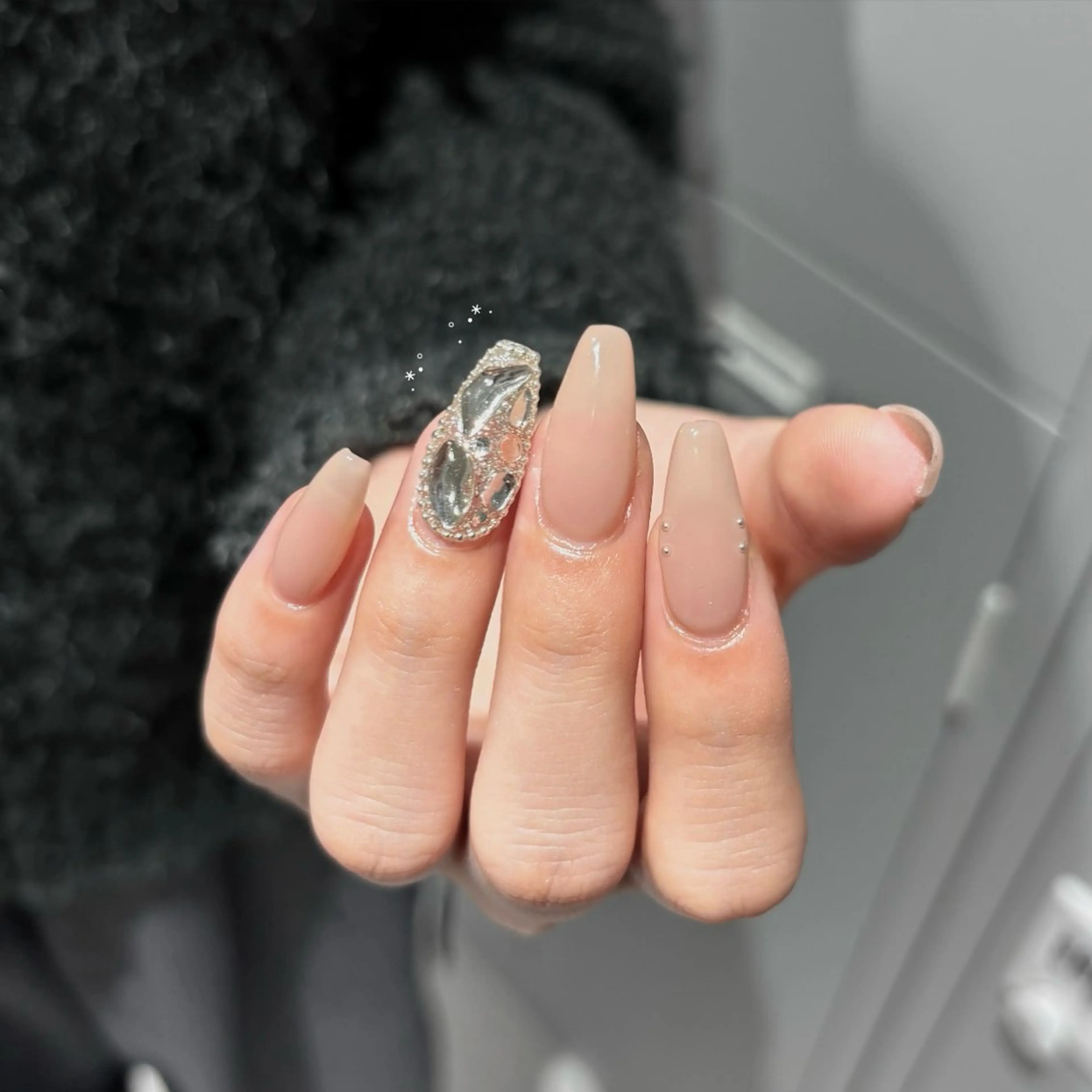 ロング ハンドネイル 星 みづきのネイルデザイン