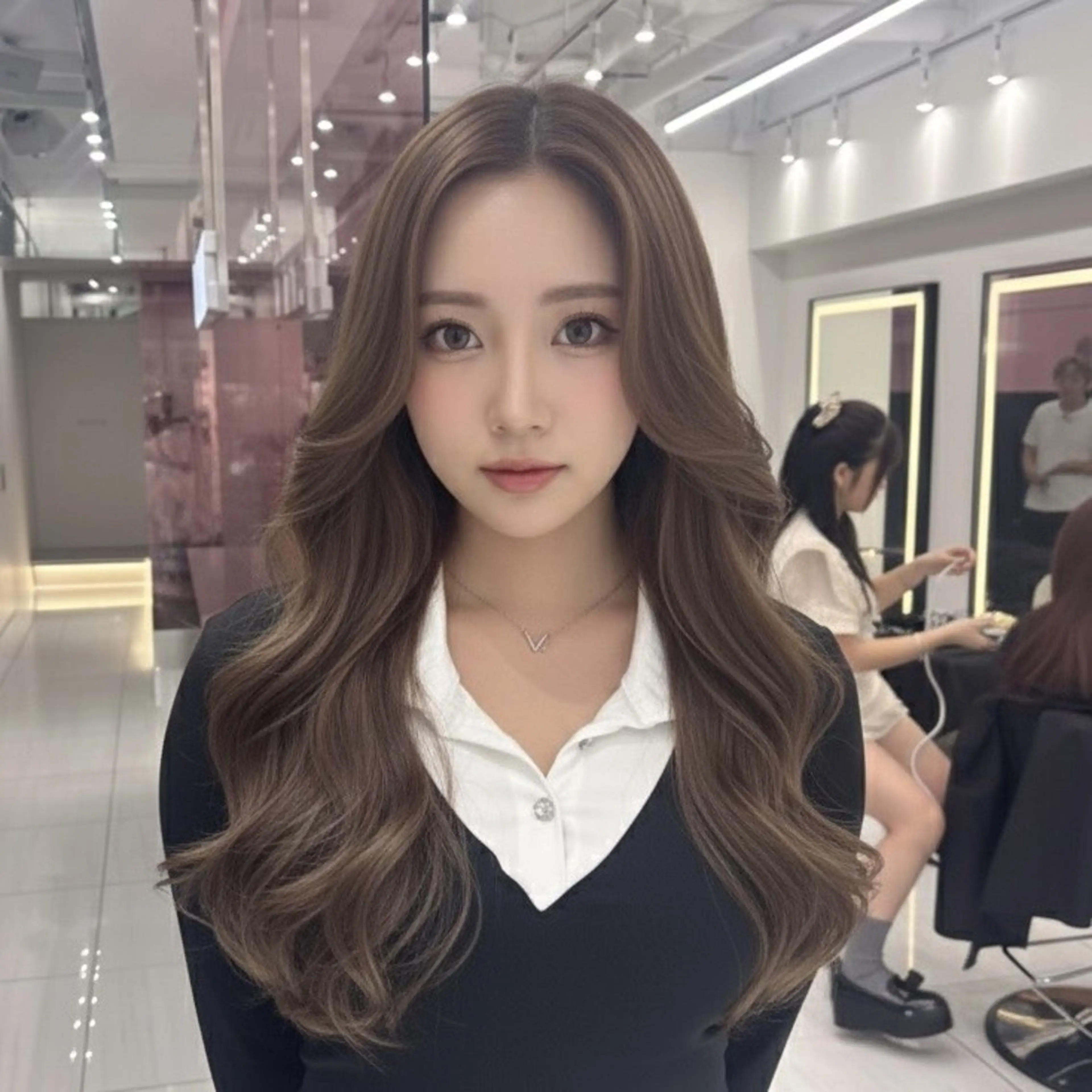 ロング ヘアカラー トリートメント 新宿/韓国レイヤー/ 髪質改善/ 佐藤のヘアスタイル