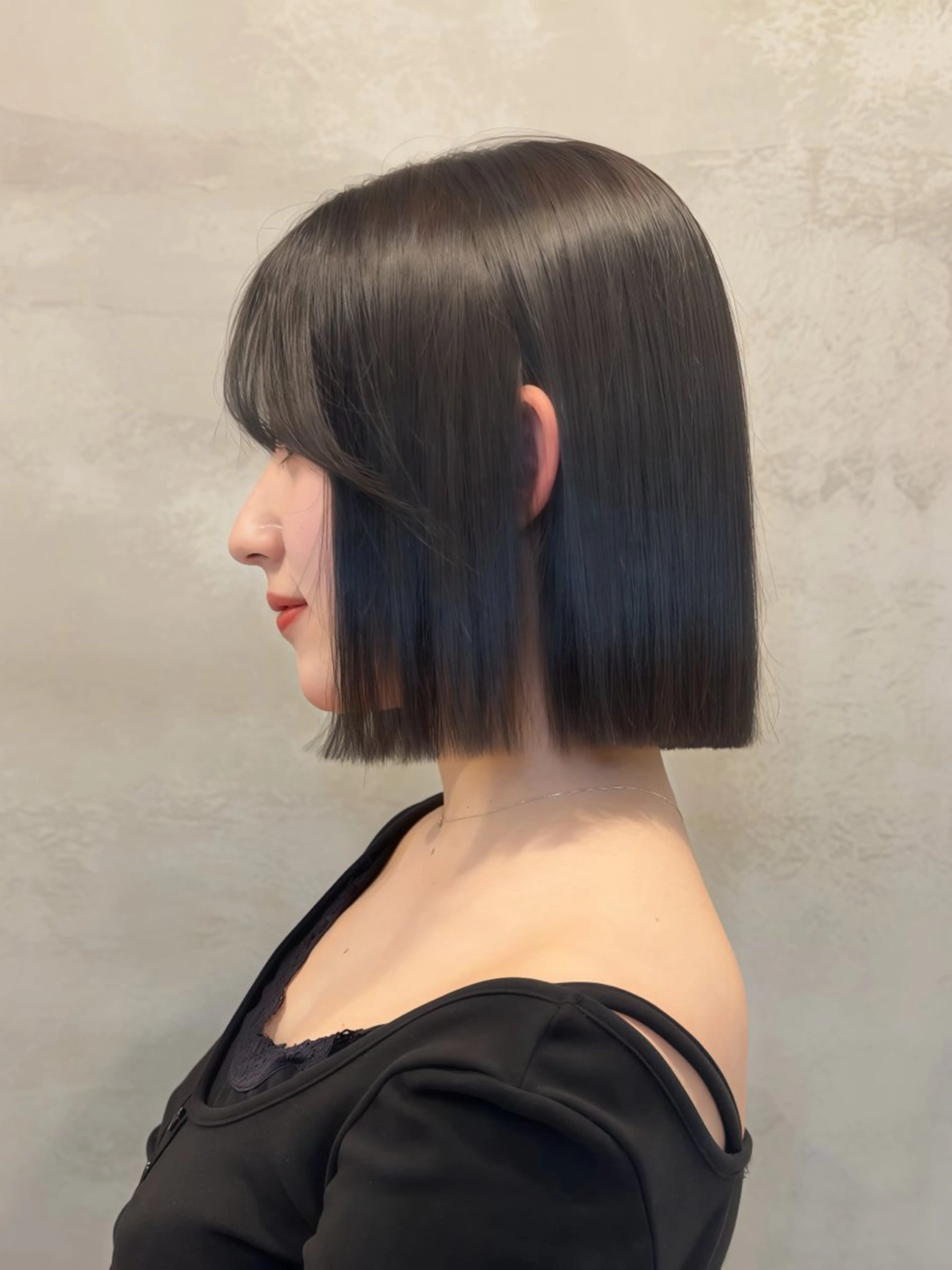 ミディアム カット トリートメント けいし🐬ボブ 美髪縮毛矯正のヘアスタイル