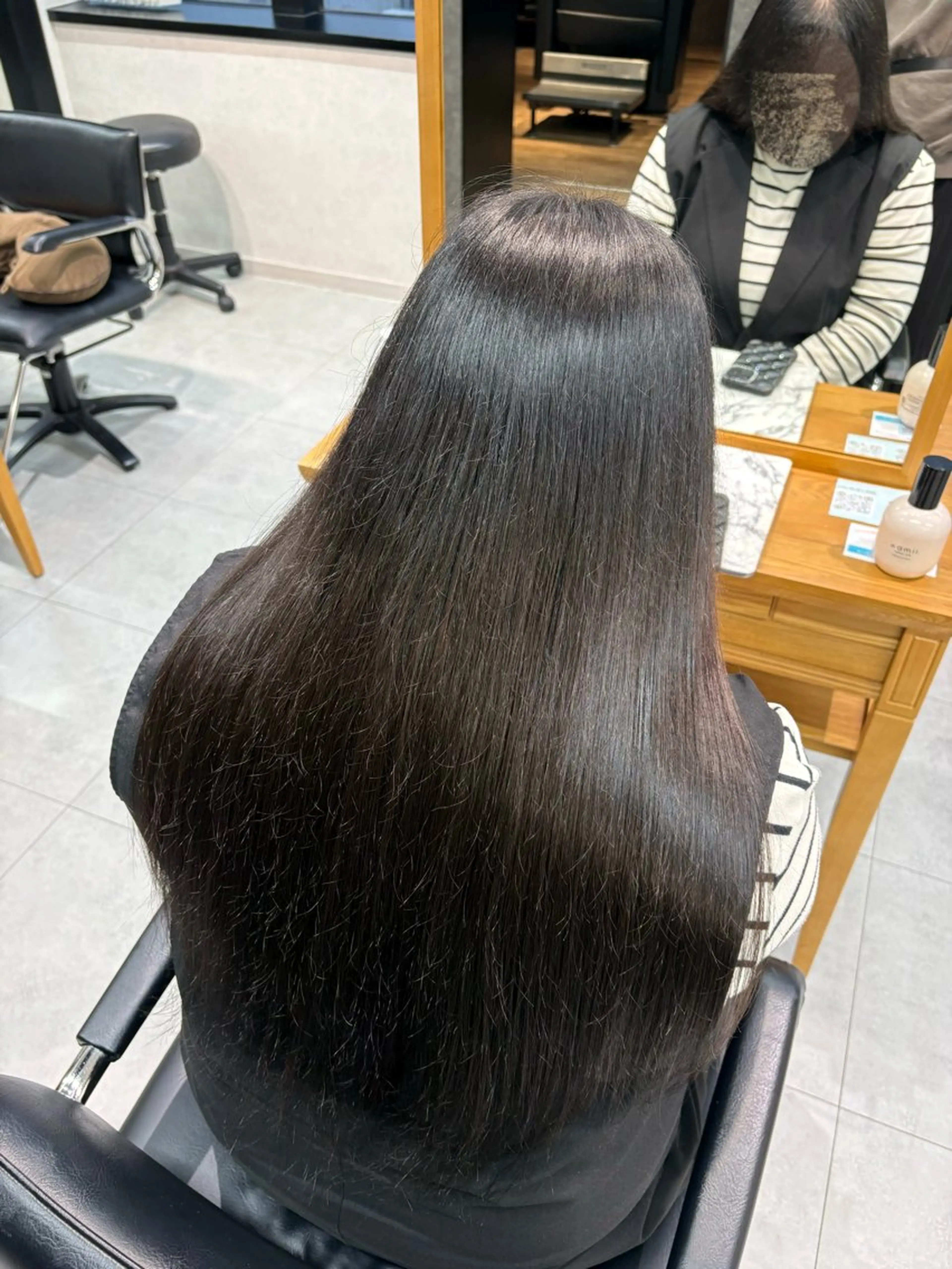 ロング 髪質改善 縮毛矯正 トリートメント 酸熱トリートメント ヘアカラー カラーモデル募集 ✨🤍モモハ🤍✨のヘアスタイル