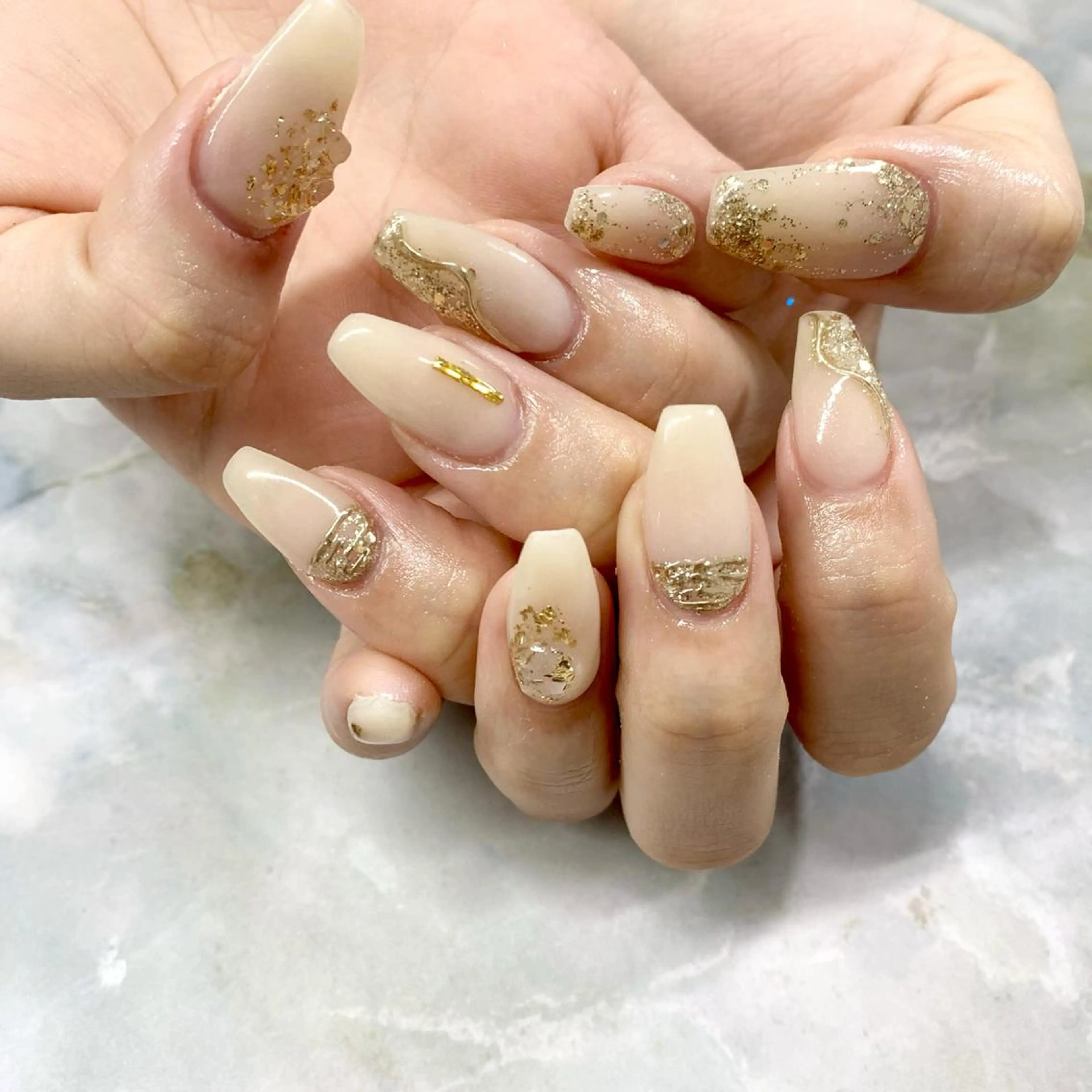 カラー ネイル アイブロウ ニュアンスネイル pu muのネイルデザイン