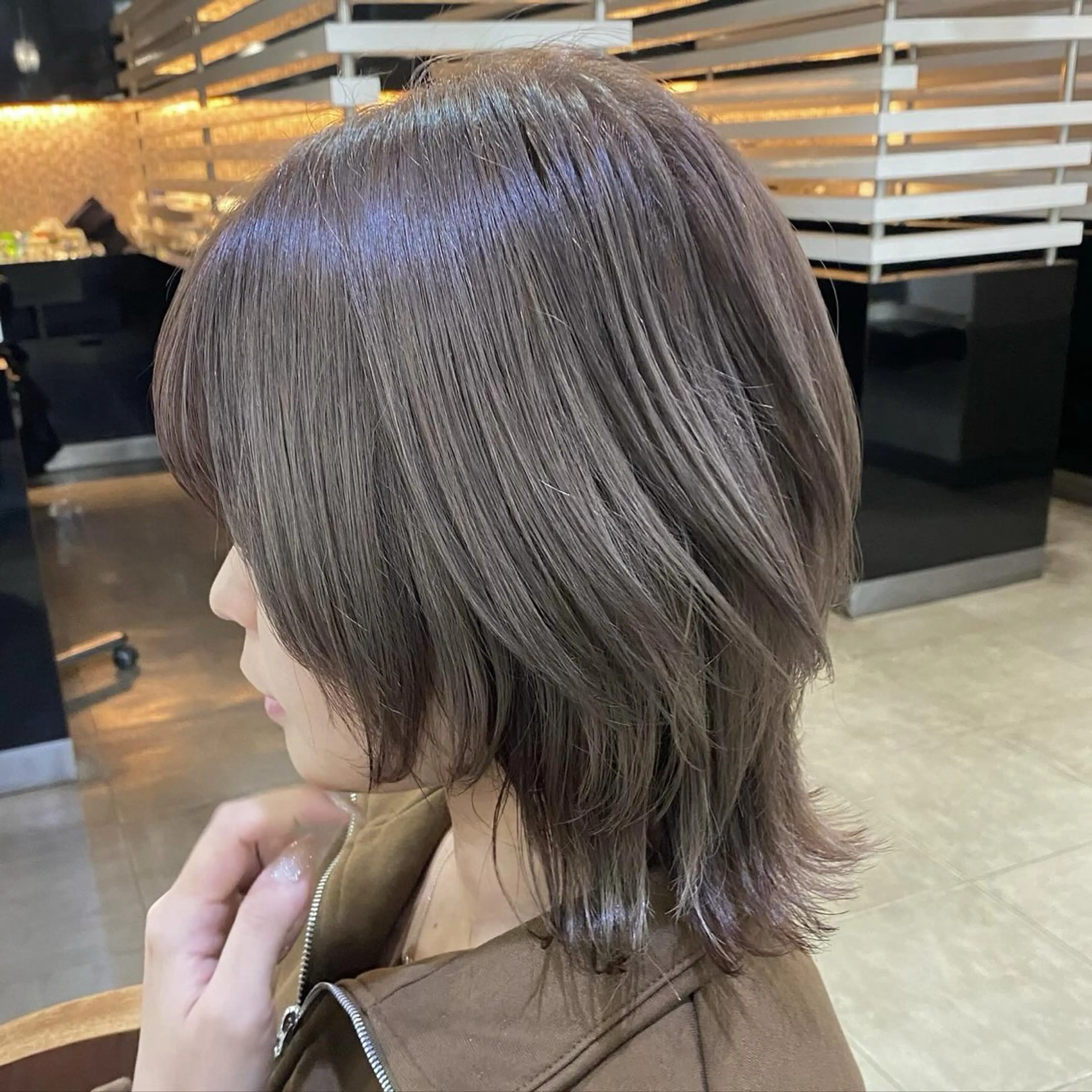 ミディアム カラー ヘアアレンジ ボブ ウルフカット ウルフボブ 烏山 達也のヘアスタイル