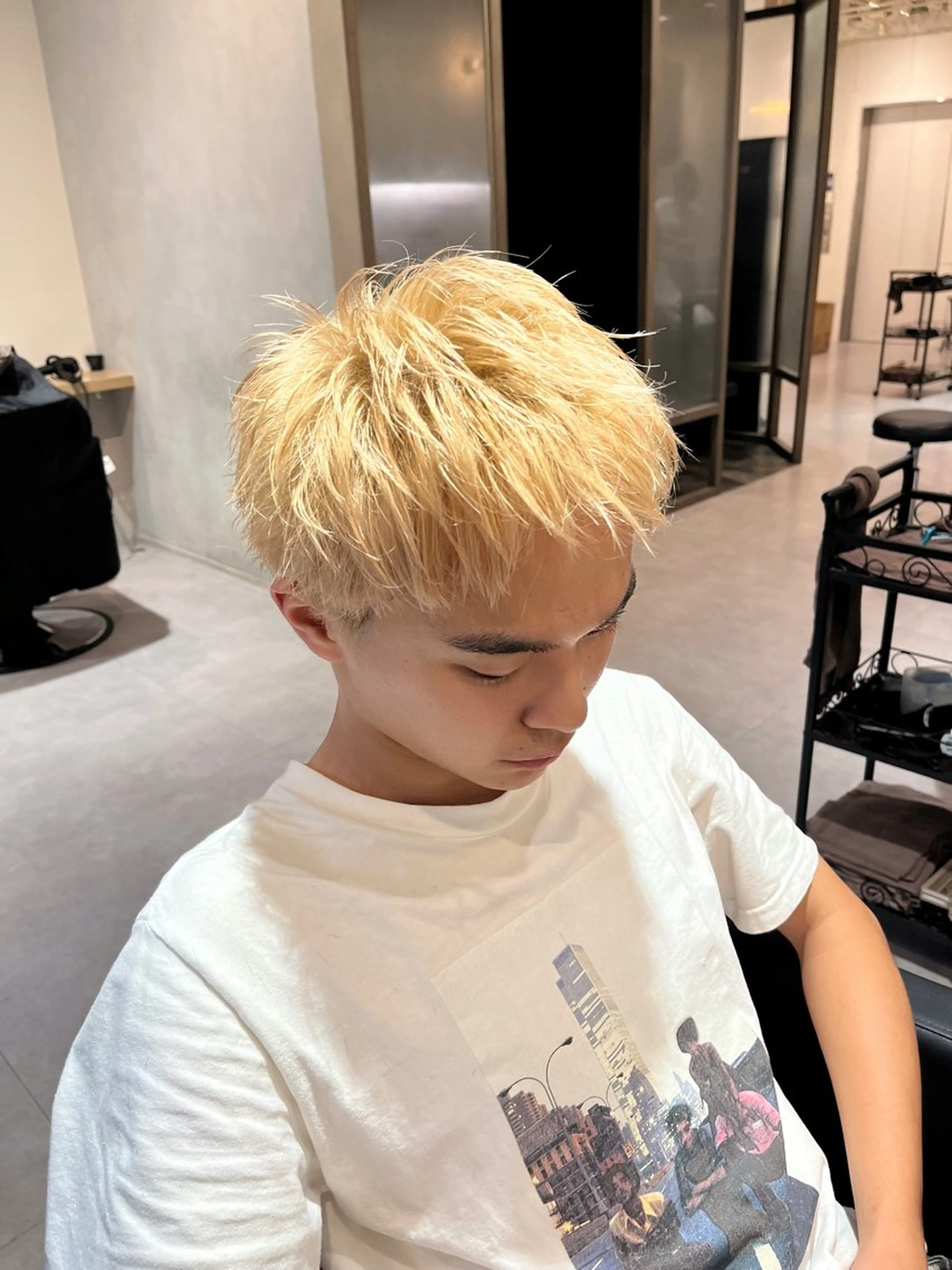 ショート カラー メンズ 【メンズ特化】 メンズパーマ/雄斗のヘアスタイル