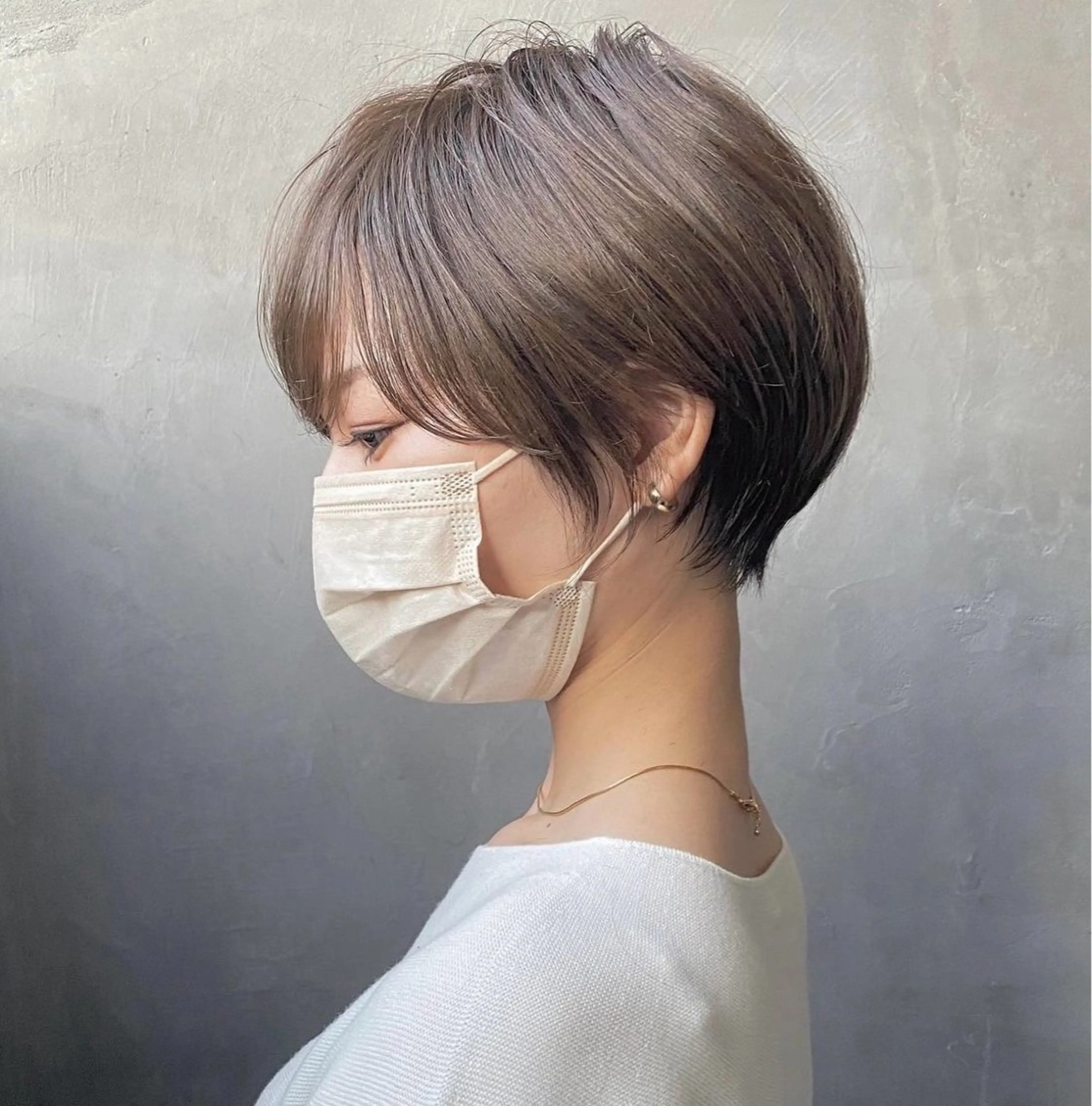 ショート カット ヘアカラー はまだ かんたのヘアスタイル