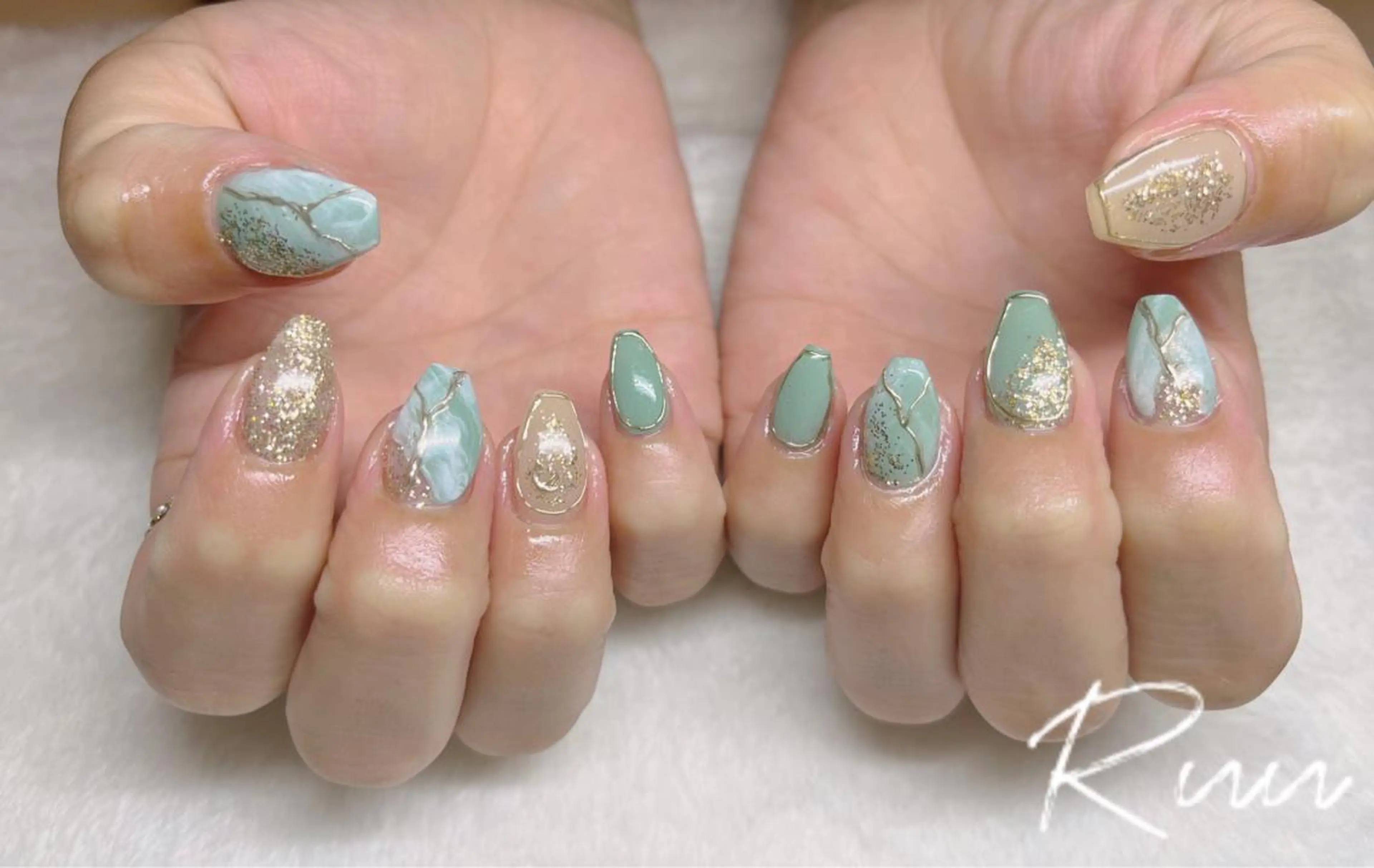 ネイル アートネイル フットネイル フレンチネイル キラキラネイル 韓国ネイル Nail salon Ruuのネイルデザイン