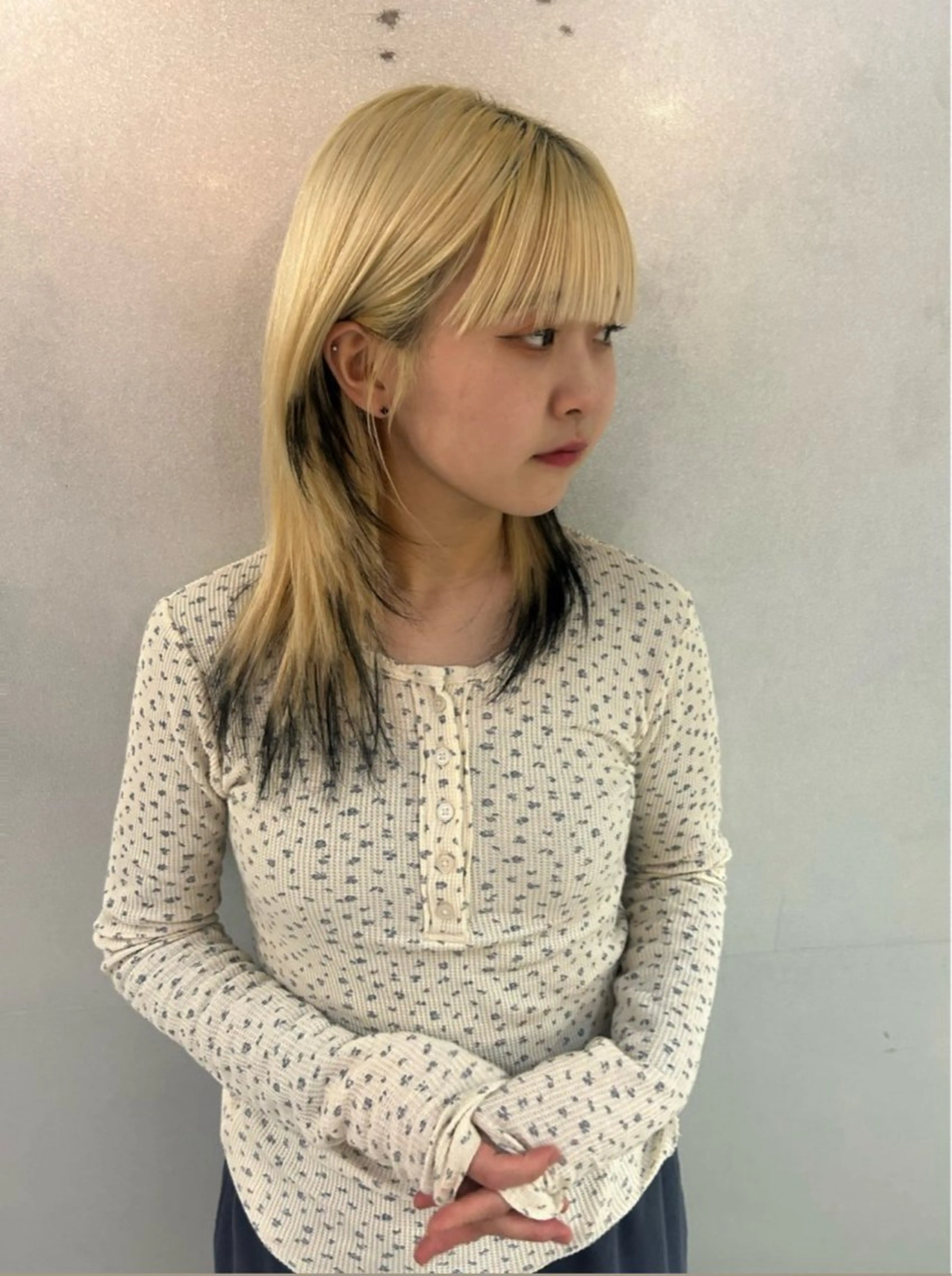 セミロング カラー 韓国ボブ/レイヤー ボブ/ EMIRIのヘアスタイル