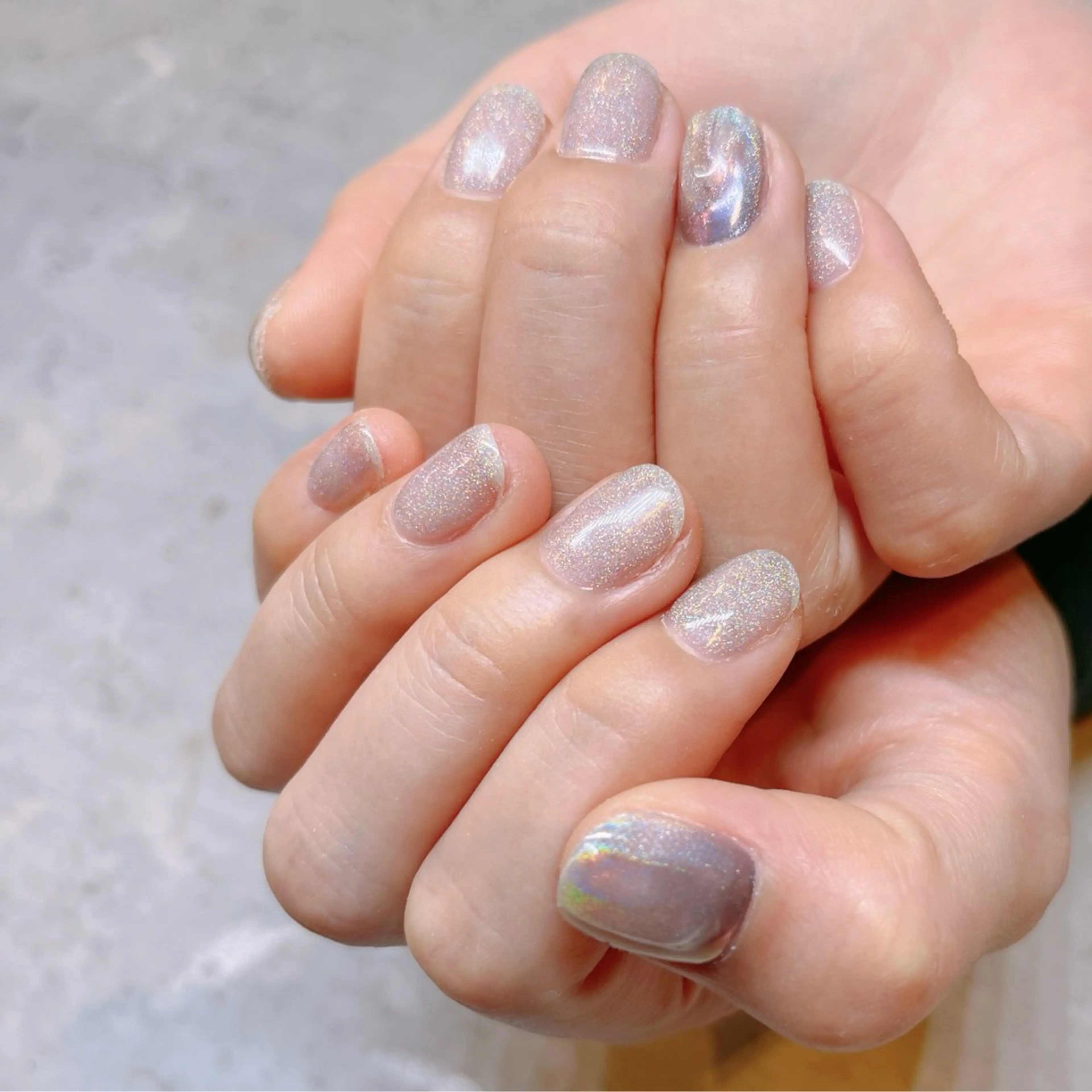 ネイル アートネイル ラメ(グリッター) ミラーネイル Kobayashi Mのネイルデザイン