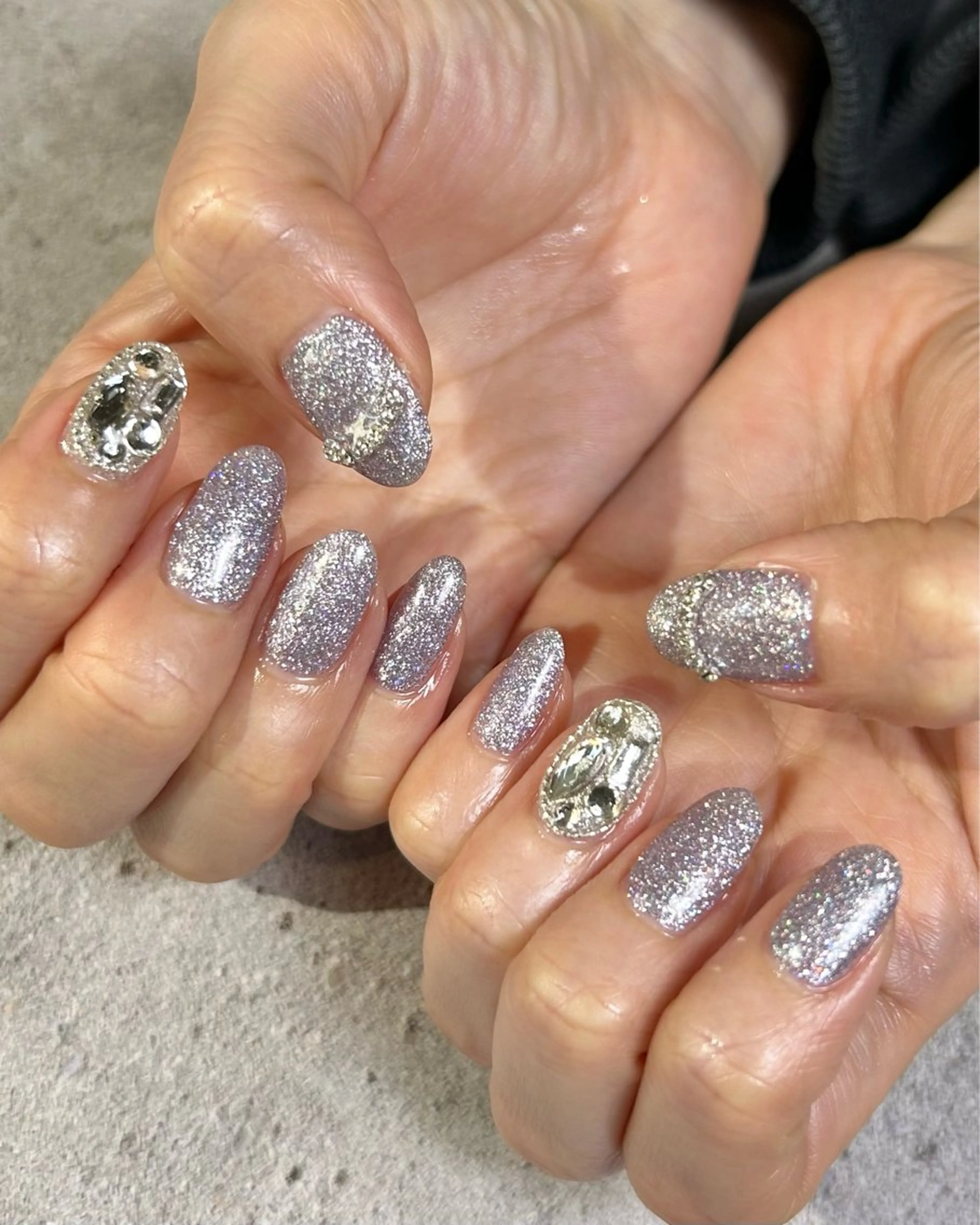 ネイル フラッシュネイル ラメ(グリッター) ハンドネイル Reflection marikoのネイルデザイン