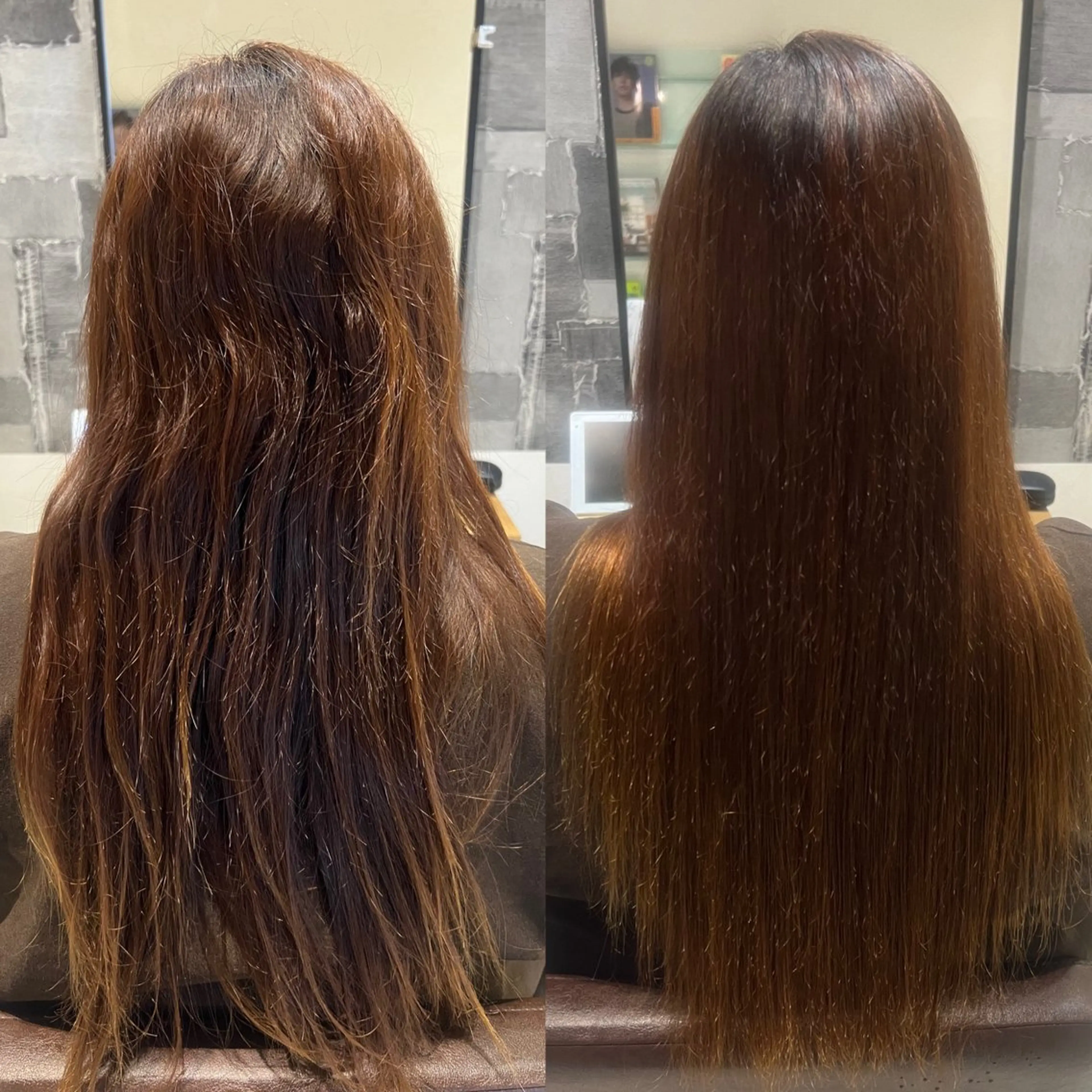 ロング 縮毛矯正 トリートメント EARTH 柿崎日菜のヘアスタイル