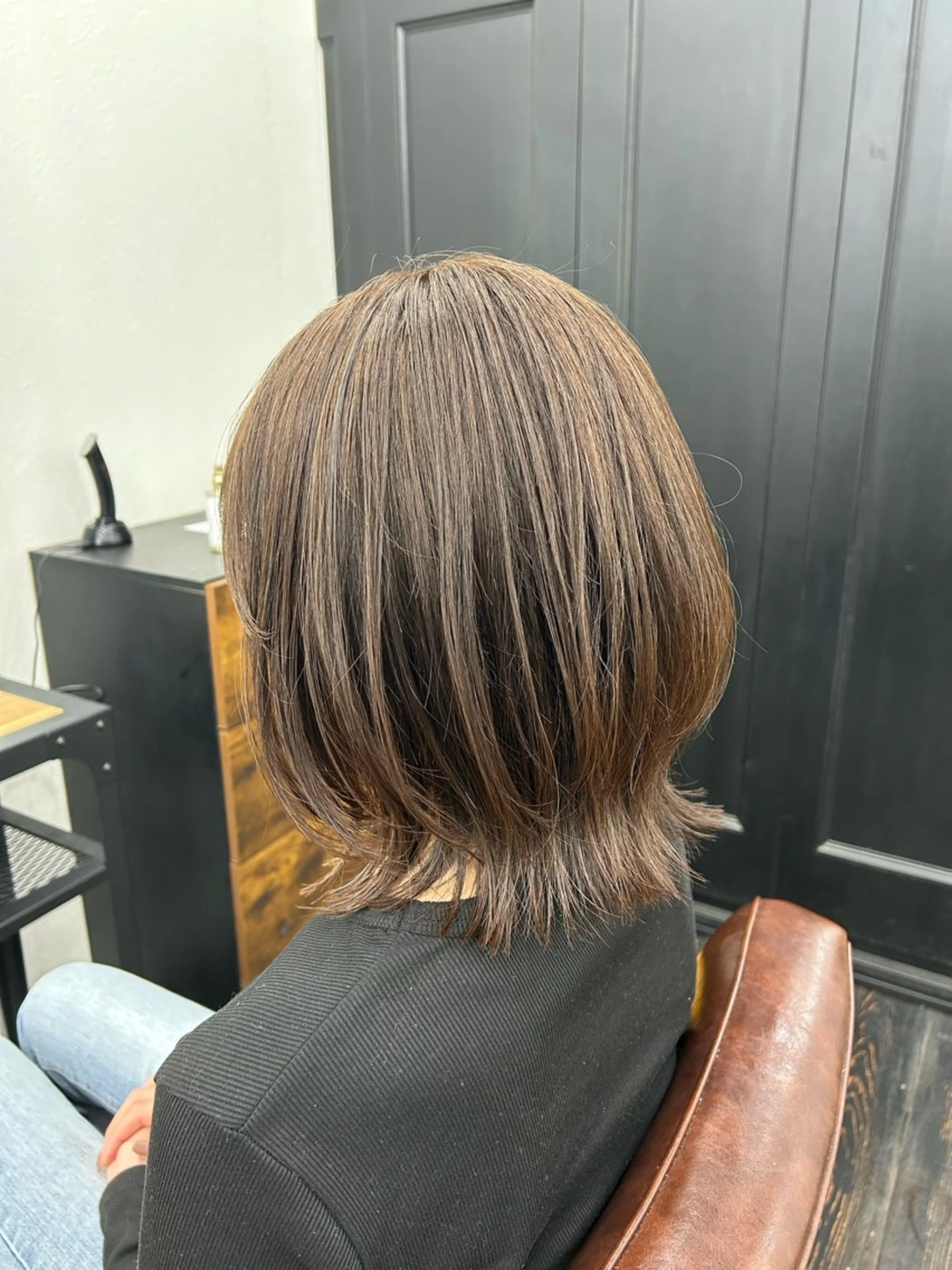 ミディアム ボブレイヤー ボブ レイヤーカット SONE .のヘアスタイル