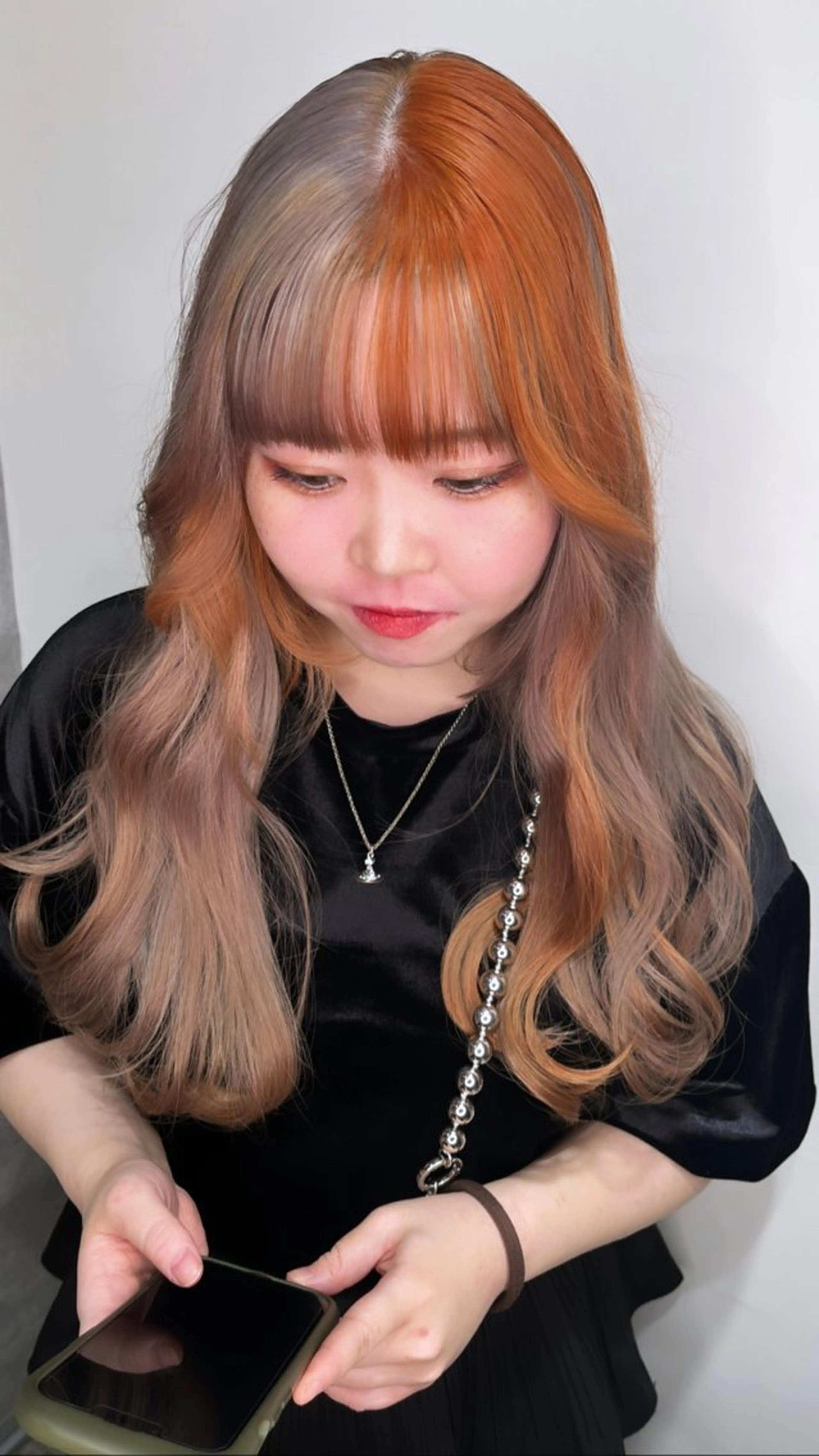 ロング カラー ダブルカラー 新宿のヘアスタイル
