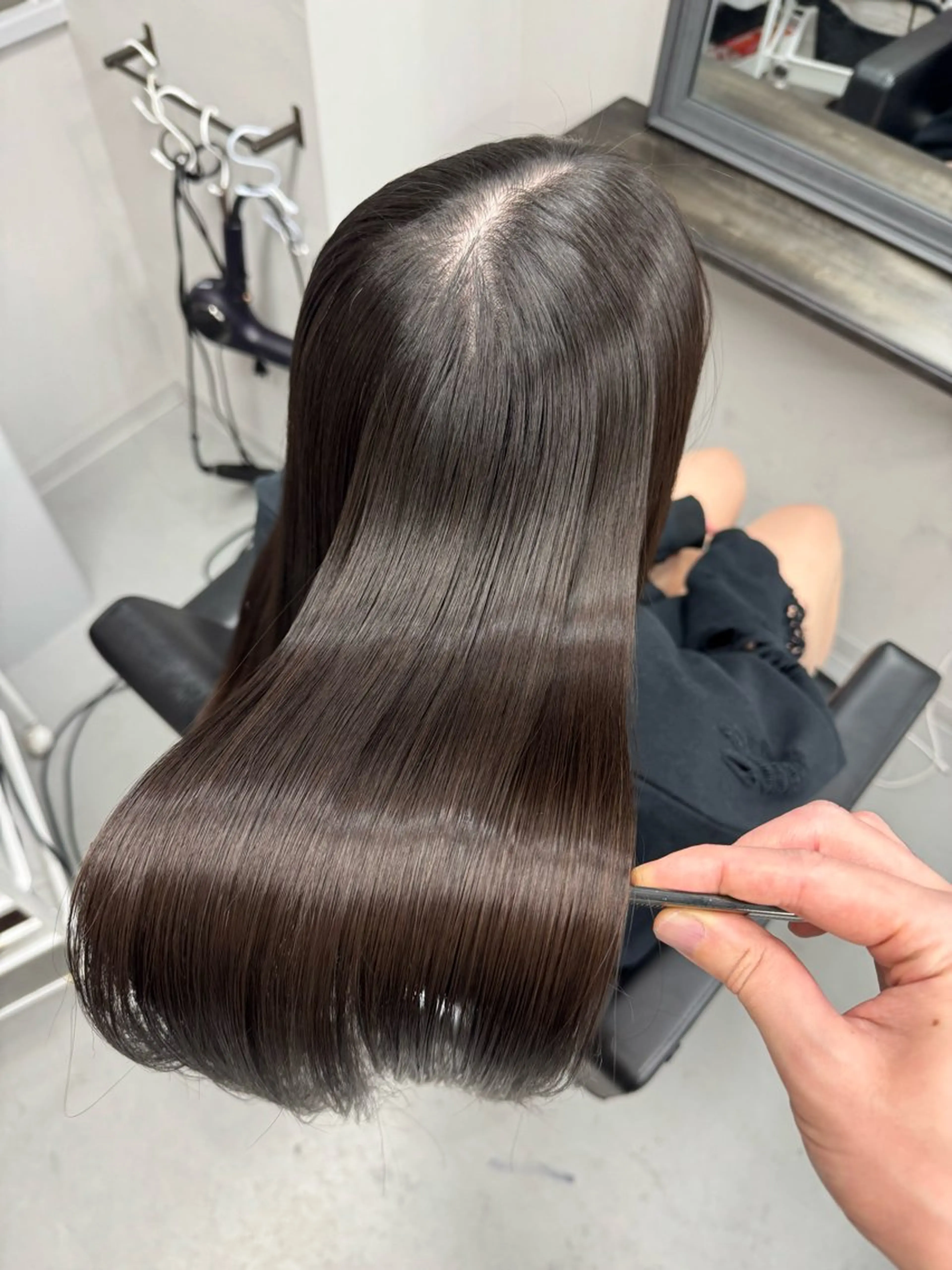 ロング カット ヘアカラー 縮毛矯正 トリートメント XYZ所属・縮毛矯正/髪質改善 韓国風/MIKIYAのヘアスタイル