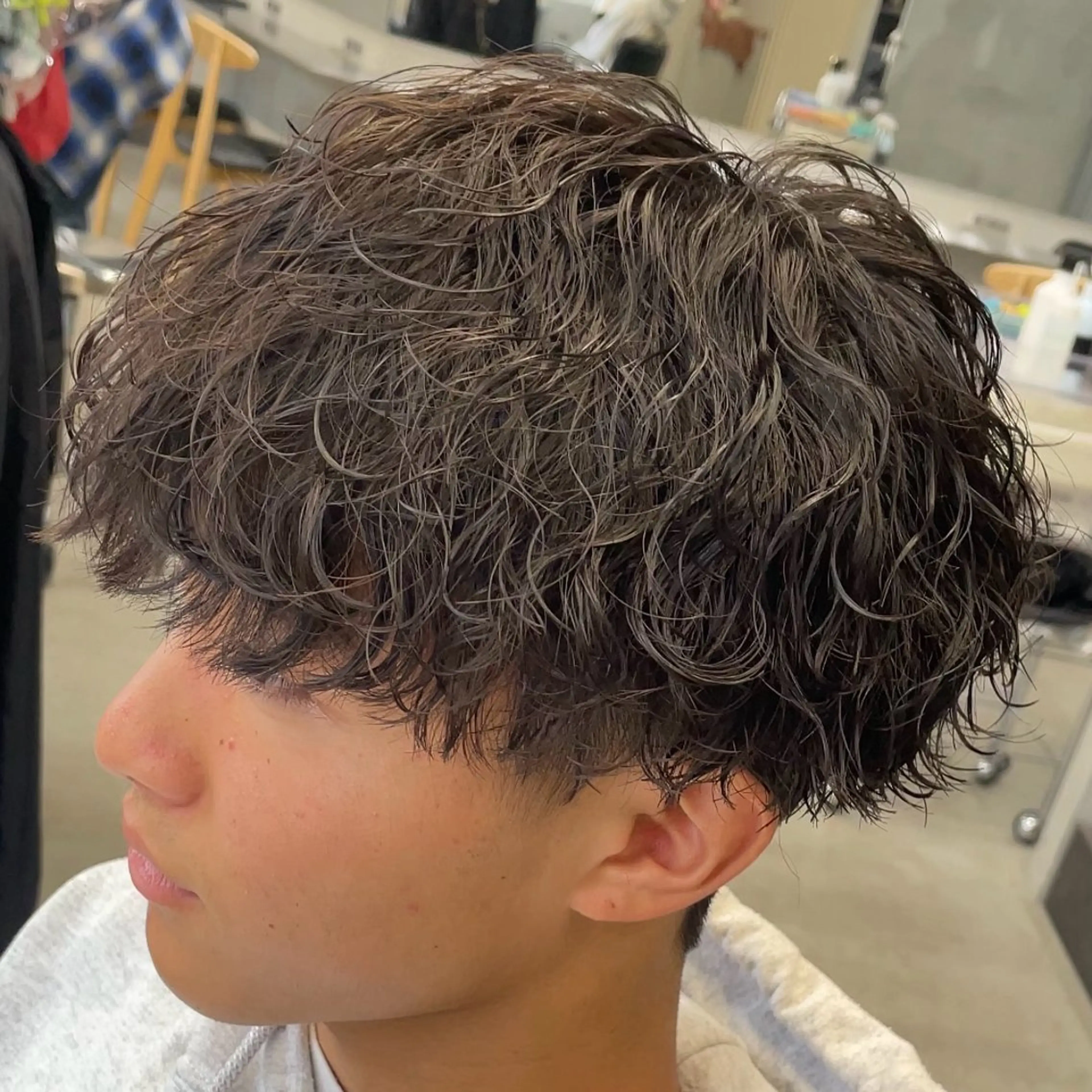ミディアム パーマ ヘアアレンジ メンズ fifth Tokyo所属・fifth 石川 凪のヘアスタイル
