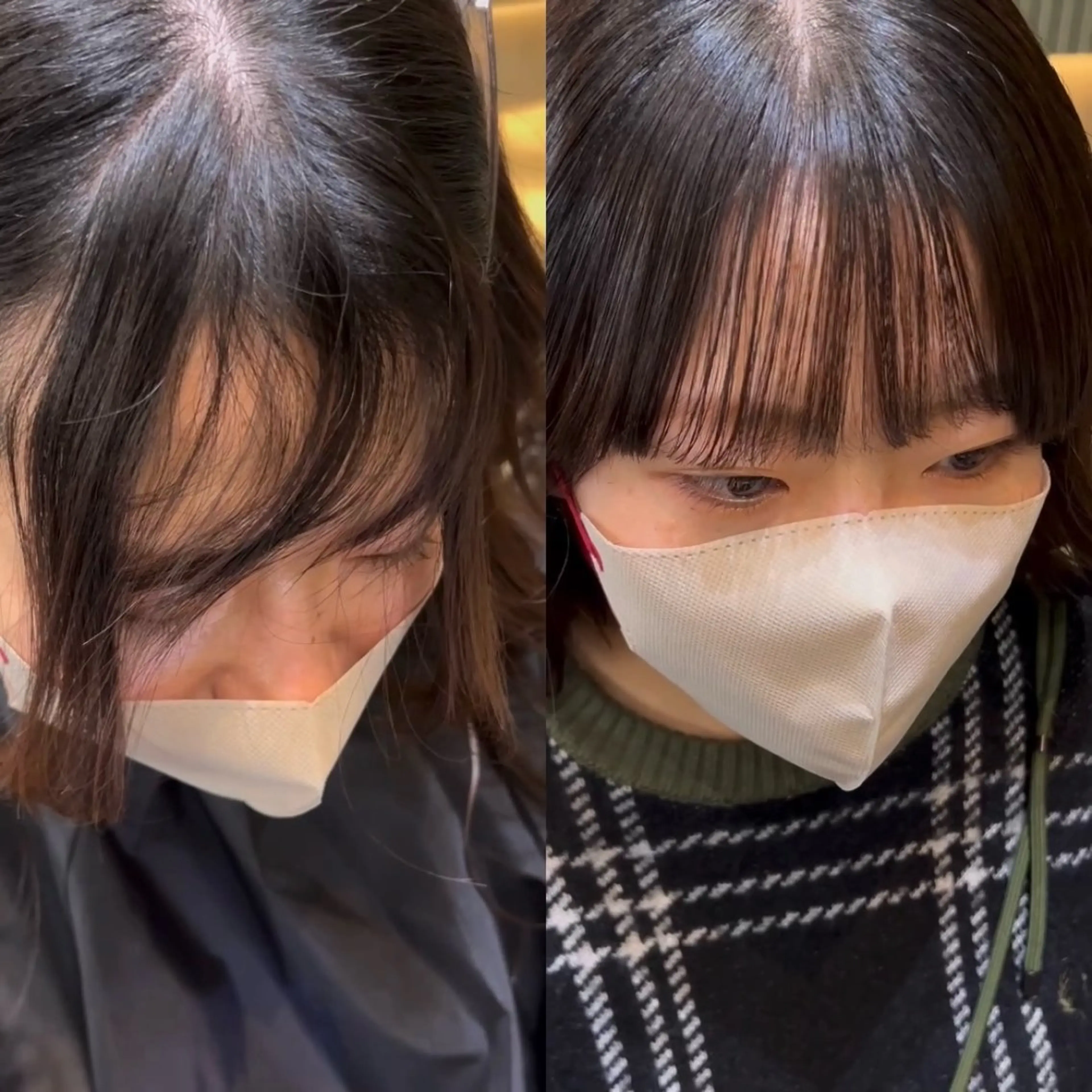 セミロング 似合わせレイヤー・ボ ブ タナカ レイヤのヘアスタイル