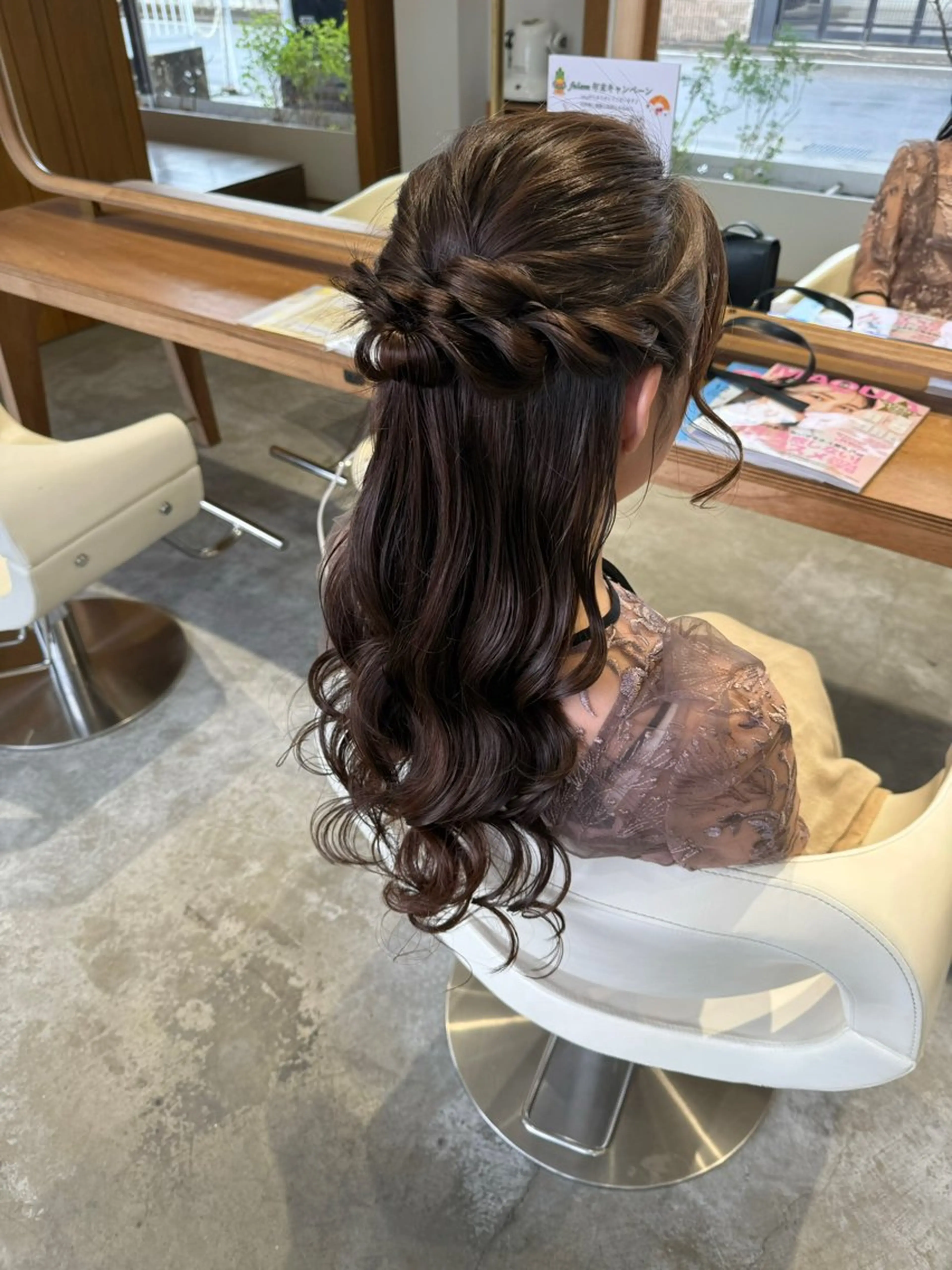 ヘアアレンジ ハーフアップ フラム所属・WATANABE MISAKIのヘアスタイル