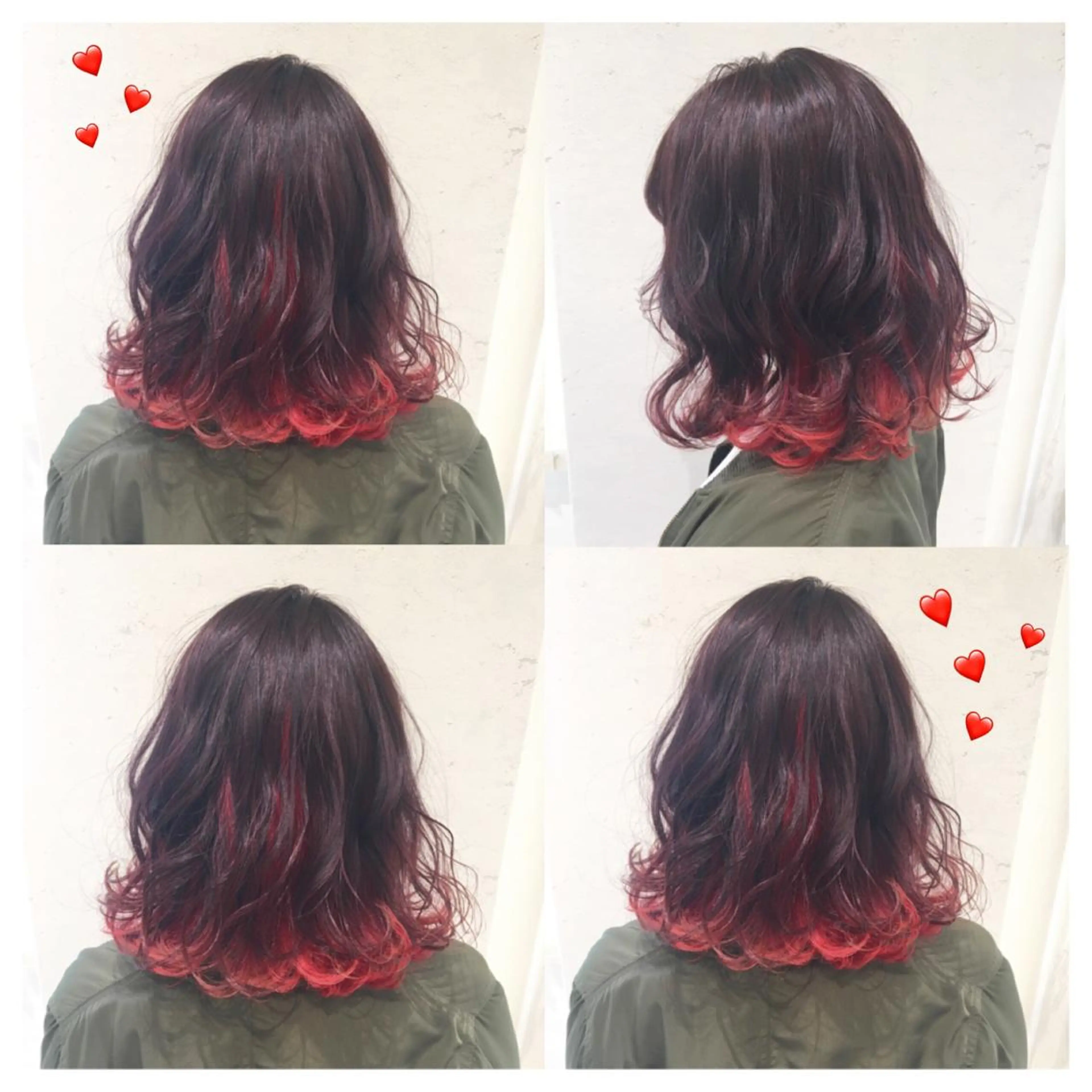 ミディアム カラー ブリーチ ブラウンカラー インナーカラー ピンクカラー ピンクブラウン 韓国ヘア得意❤︎森澤 悠佳のヘアスタイル