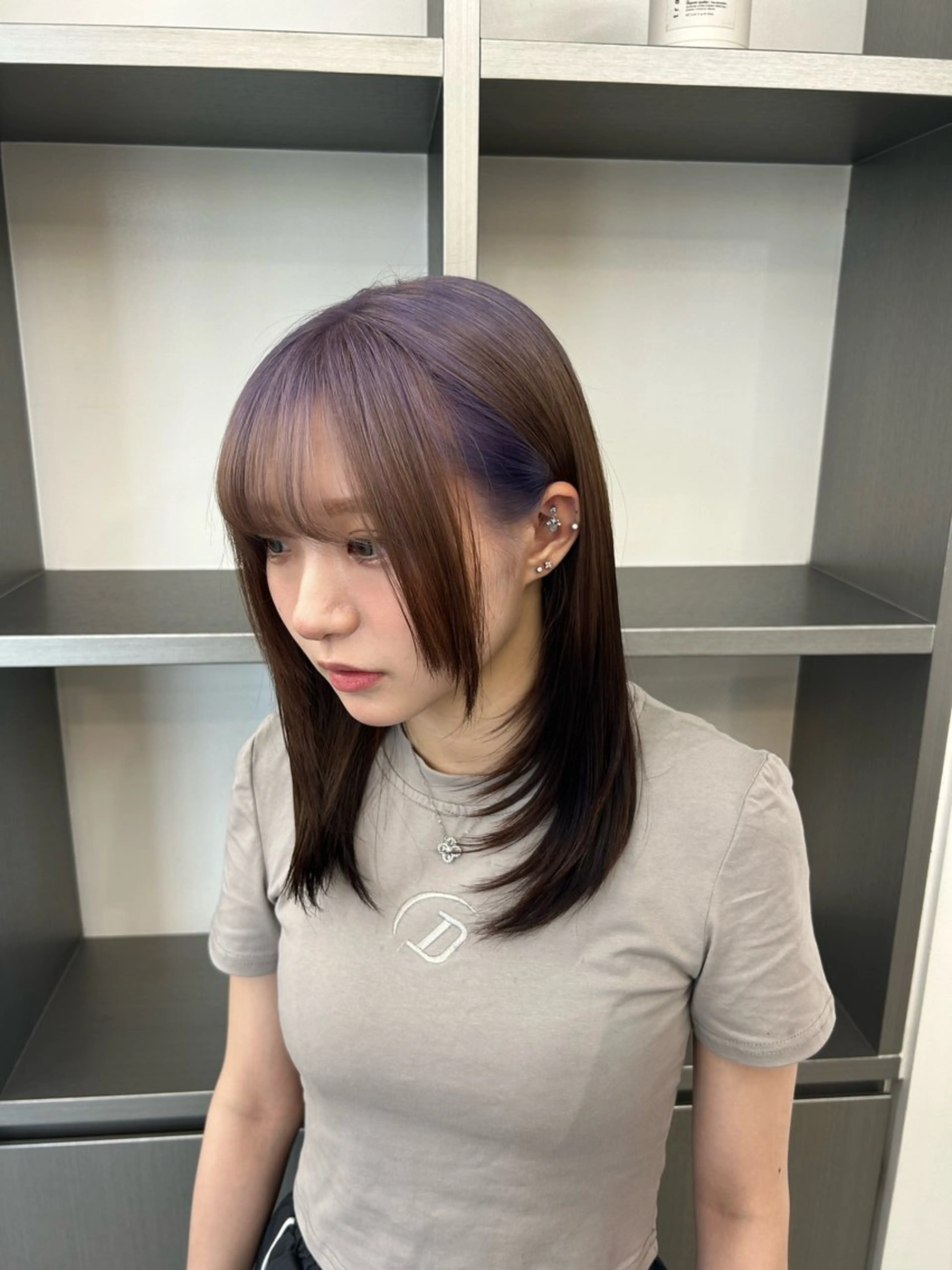 ロング ボブ エクステ 外国人風カラー 卒業式のヘアスタイル レイヤーカット ヘアカラー トリートメント MiRI💜地毛級 エクステ✖似合わせ技のヘアスタイル