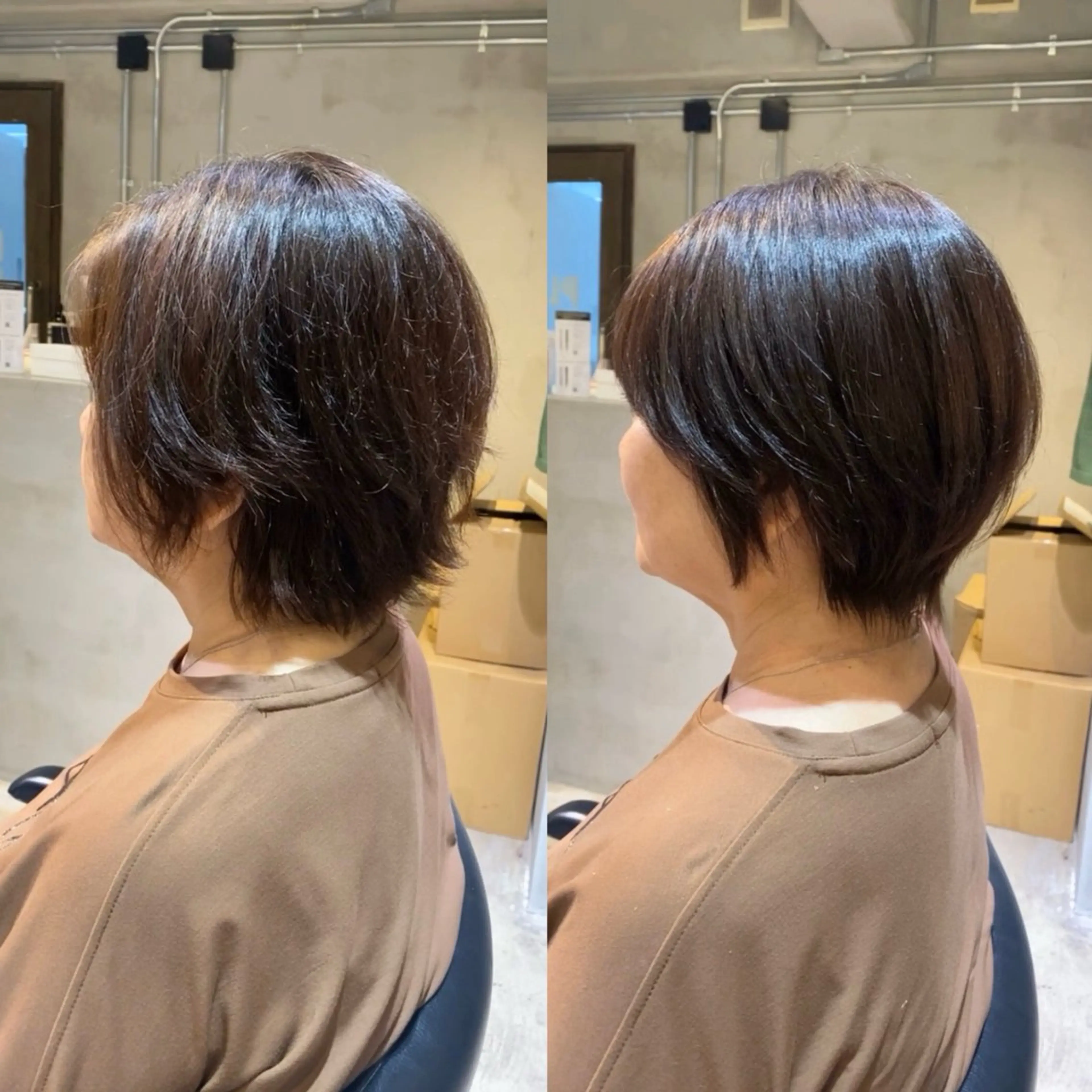 ショート とびまつ /ショート/脱白髪染のヘアスタイル