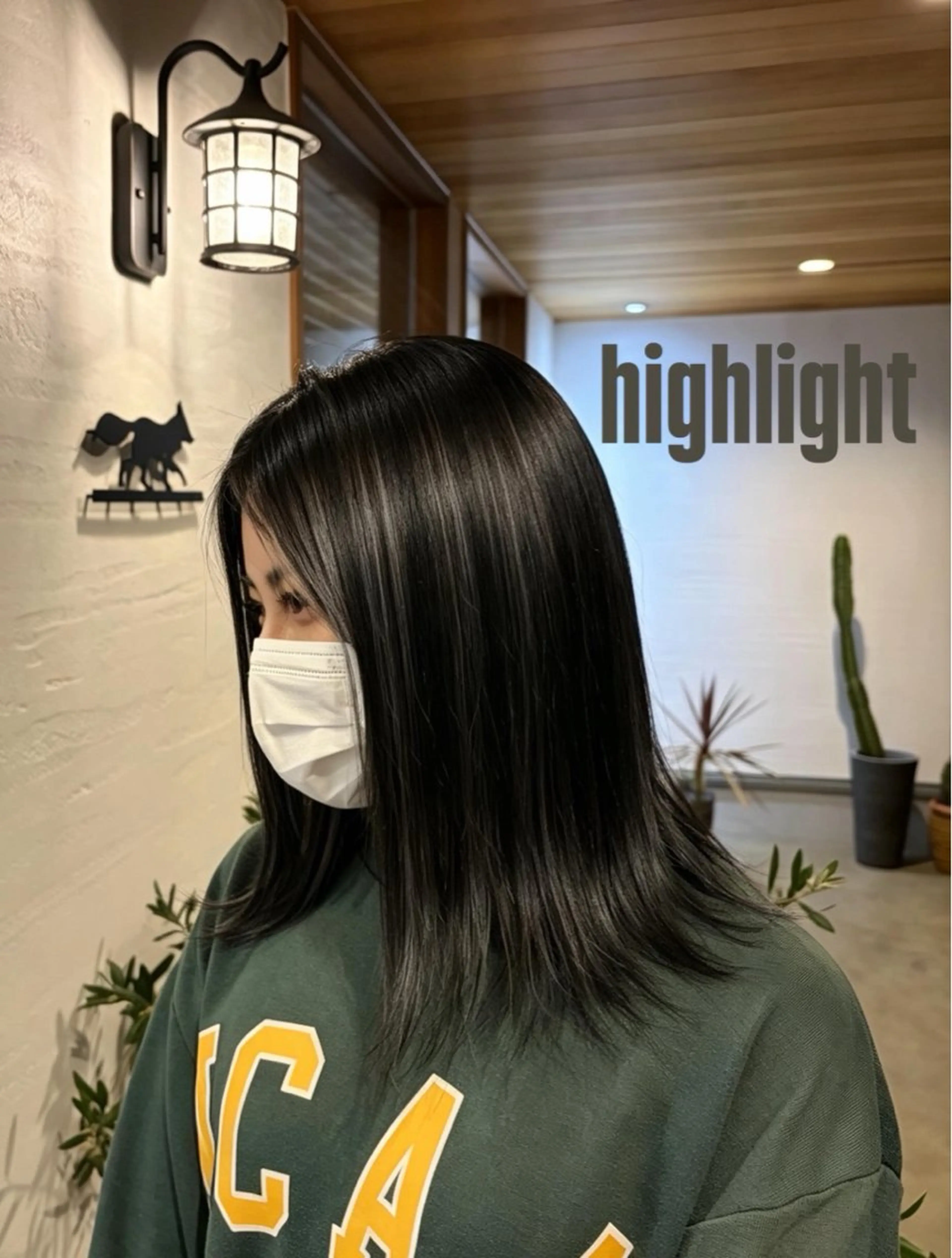 ミディアム ヘアカラー 大石 楓のヘアスタイル