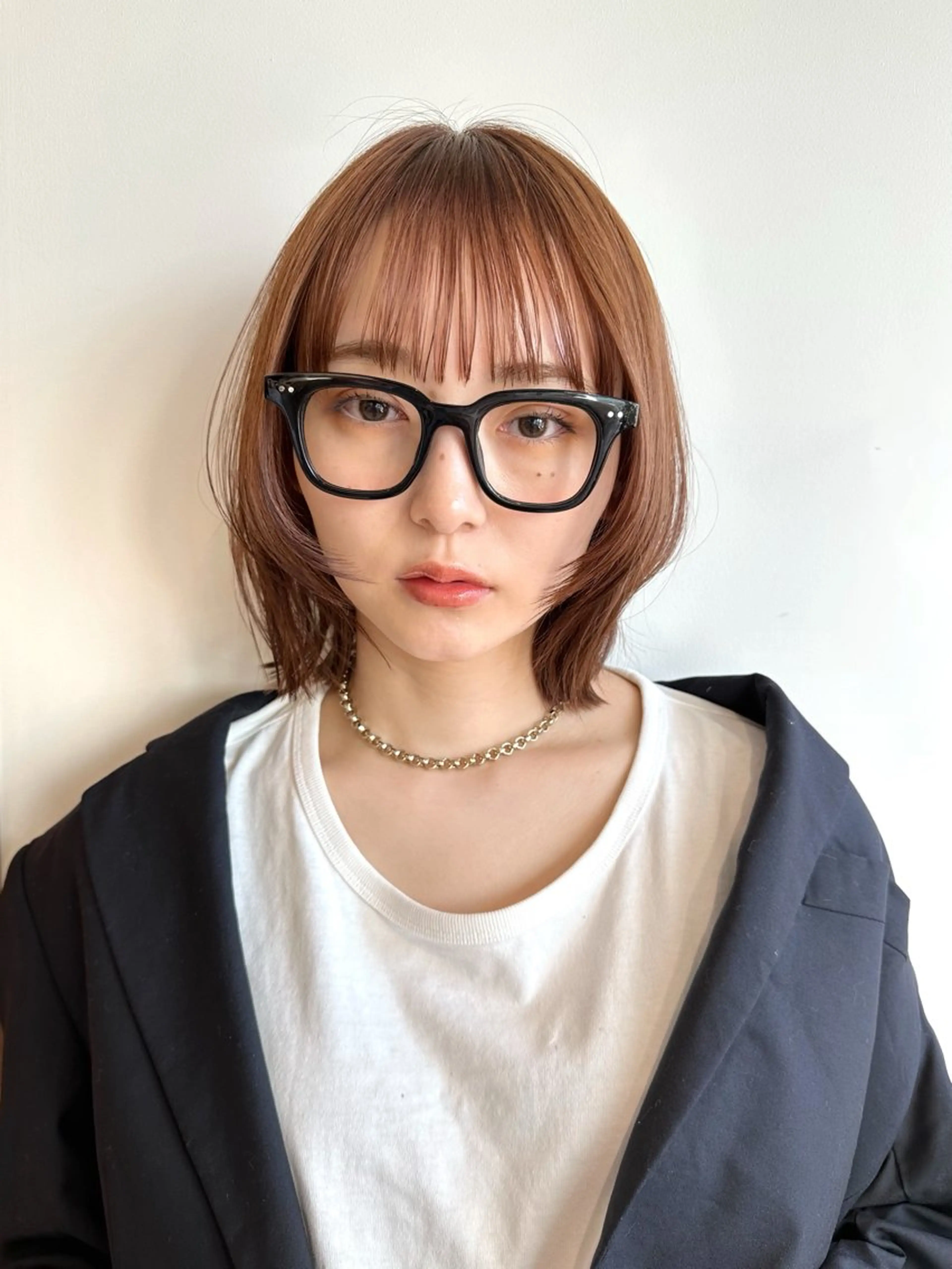 前髪カット+カラー+トリートメント（ショート/ボブ/ミニボブ/フェイスレイヤー）の写真