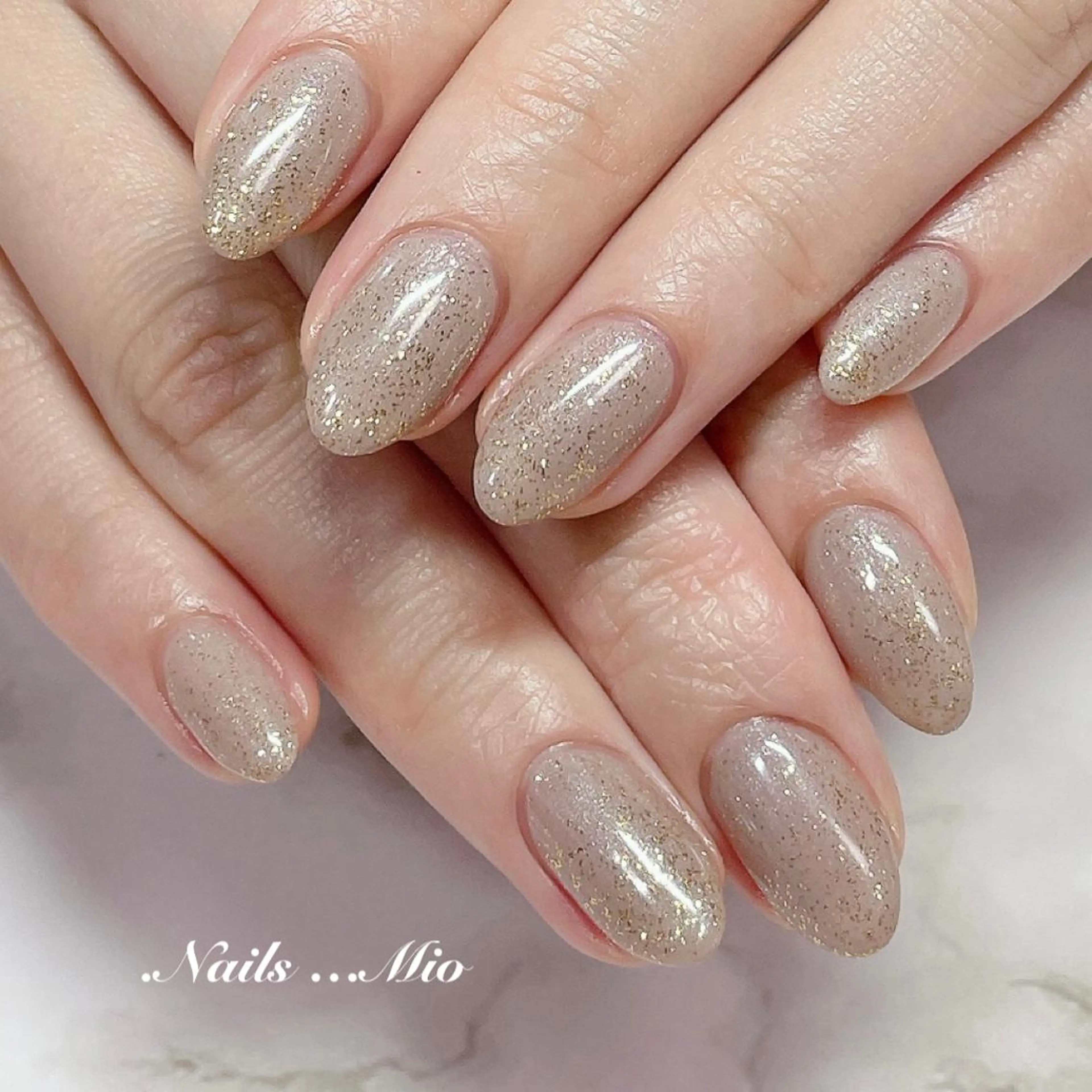 ネイル アートネイル ジェルネイル ラメ(グリッター) ワンカラーネイル .Nails Mio 赤羽西ネイルサロンのネイルデザイン