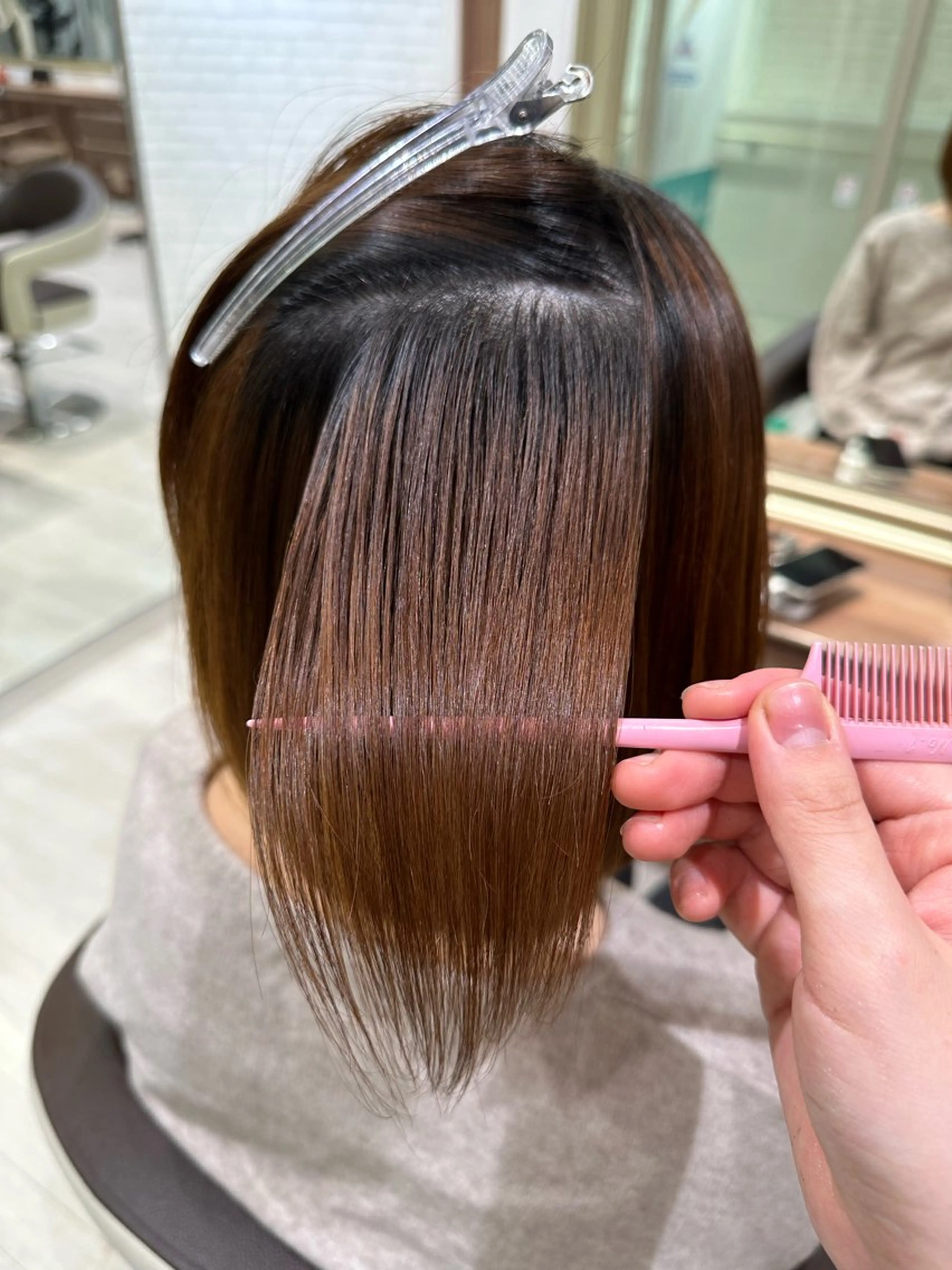 ミディアム 清瀬駅/痛ませない 縮毛矯正/山崎のヘアスタイル