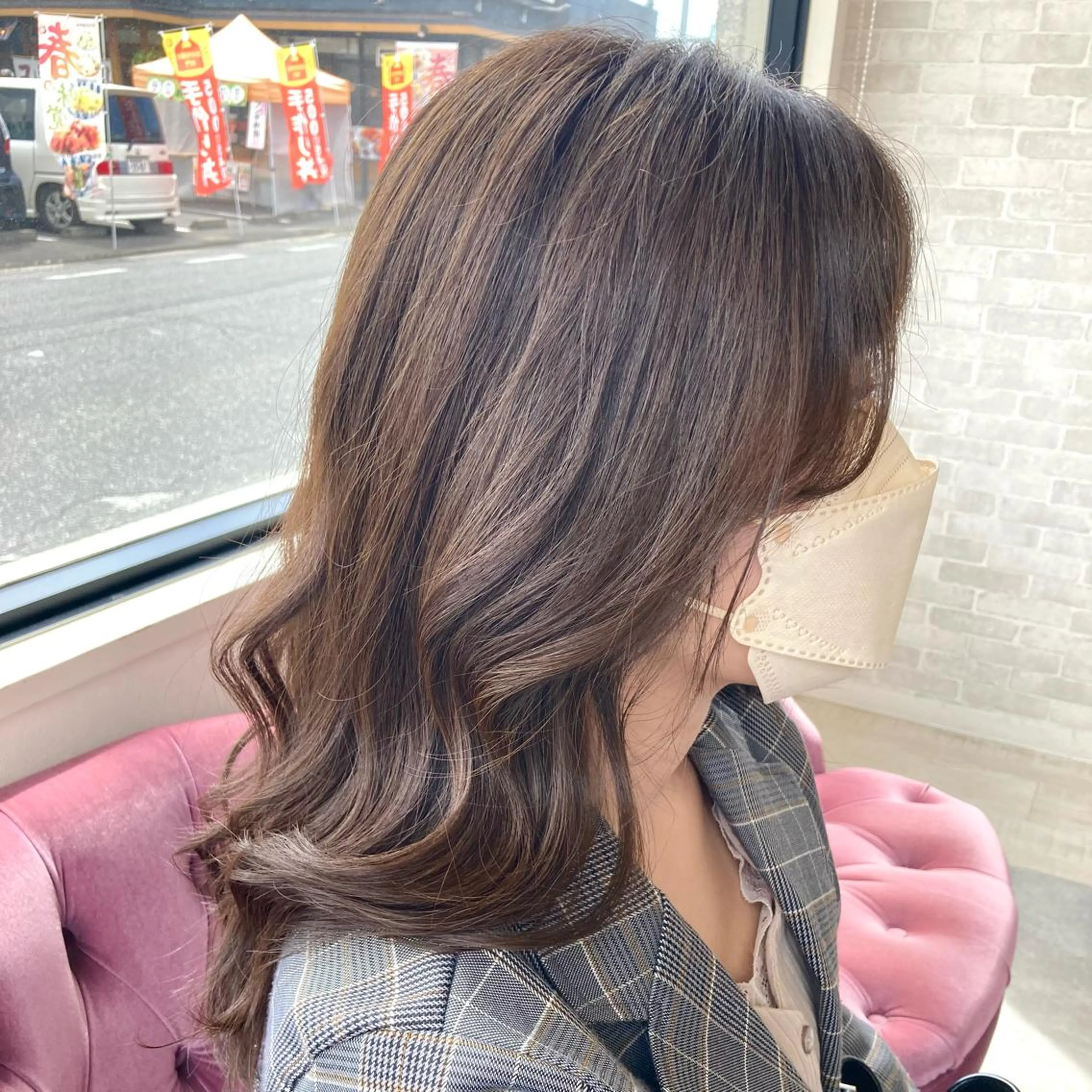 ミディアム カラー カット ヘアカラー Well‘s黒木🌿 レイヤー💎寒色のヘアスタイル