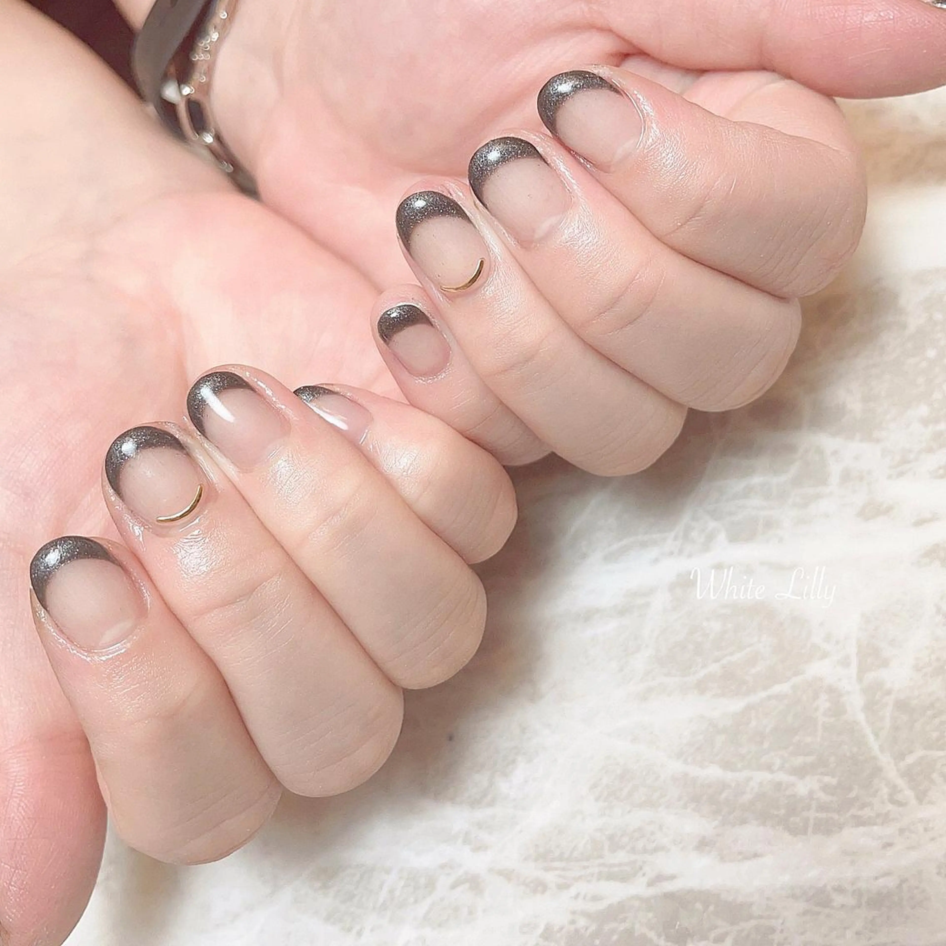 ネイル フレンチネイル ハンドネイル White lily所属・牧田 雅世のネイルデザイン