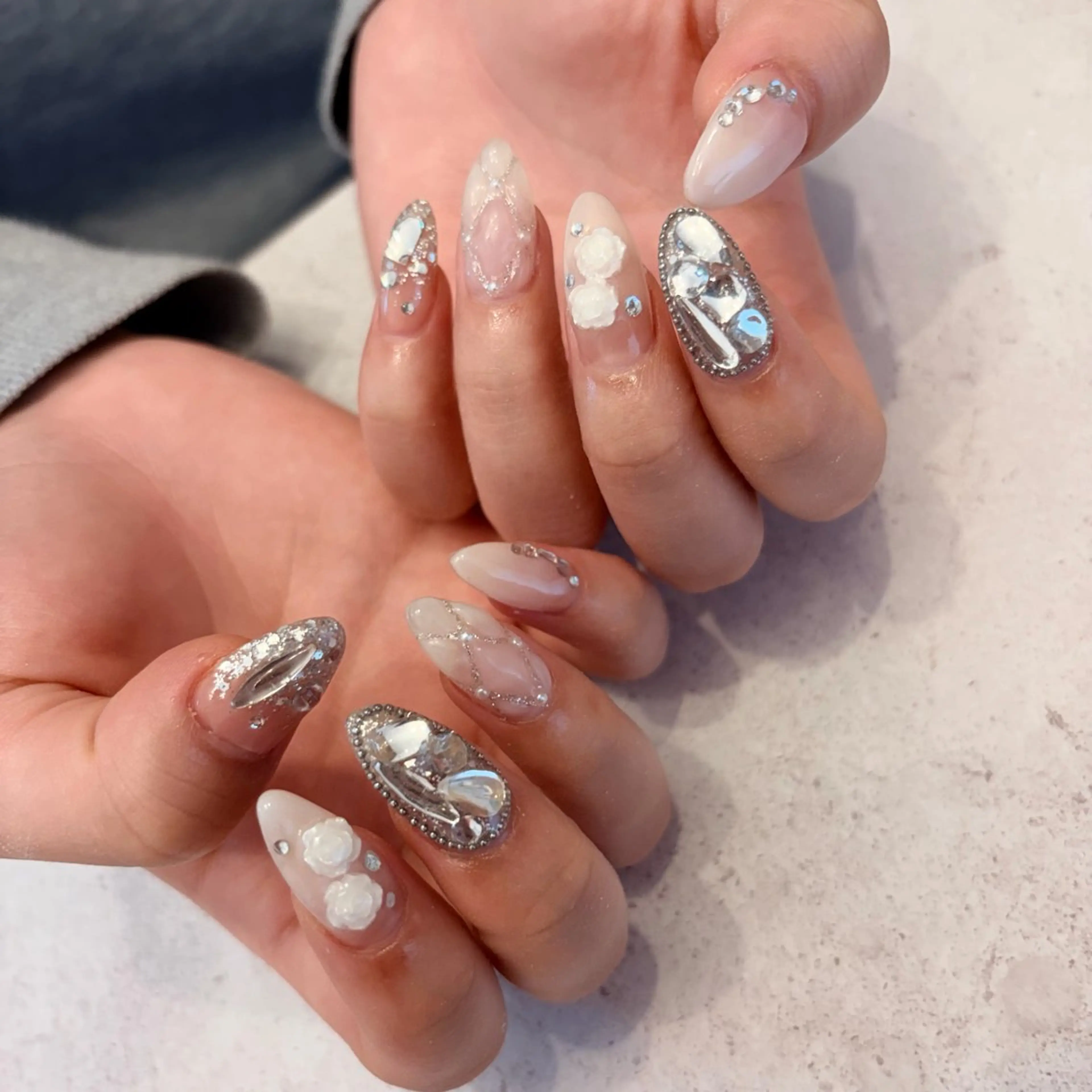 ネイル ハンドネイル Sea  nail by emaのネイルデザイン