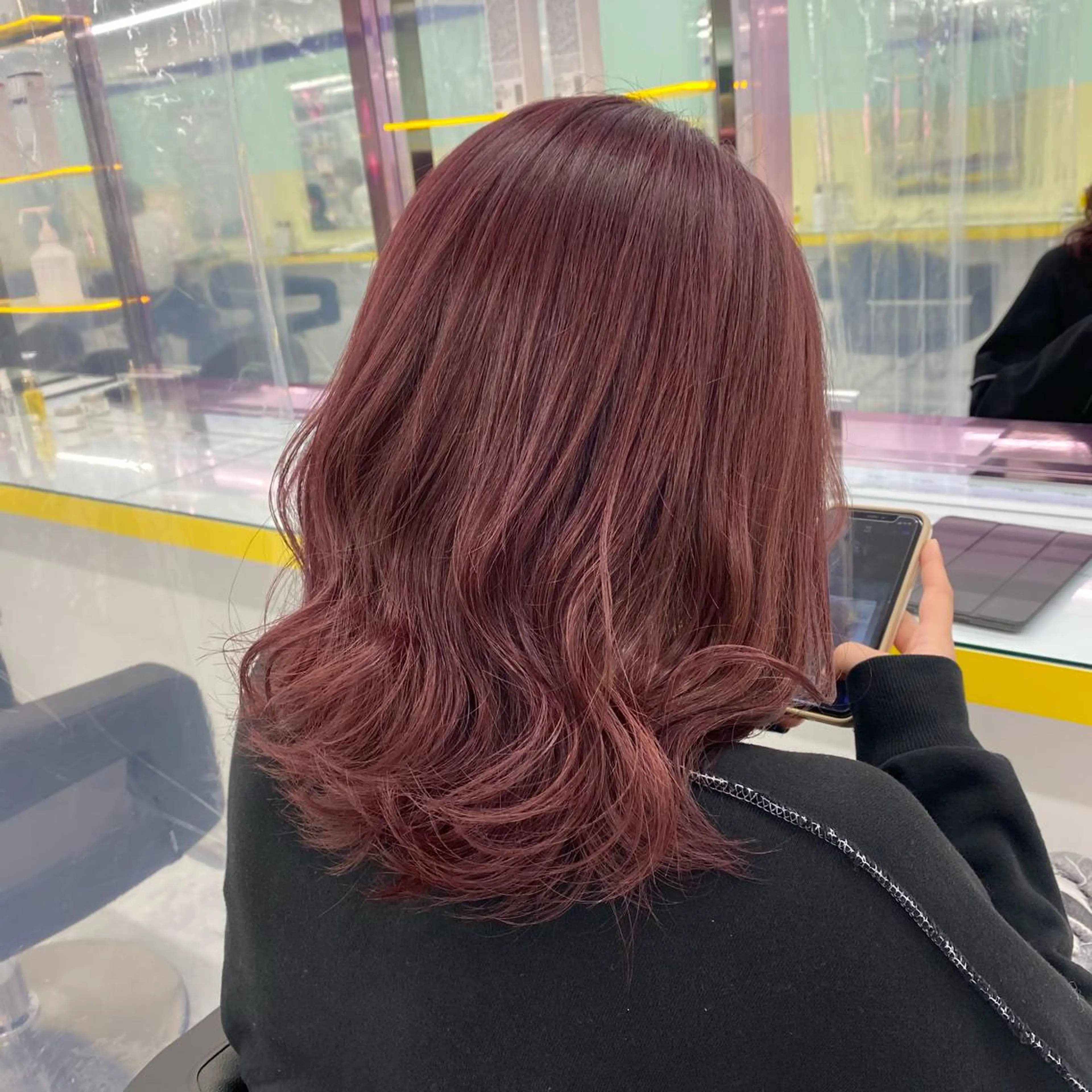 セミロング カラー ヘアアレンジ ヘアカラー トリートメント GOTODAY shair salon 横浜mare店所属・mai🍑暖色カラー /レイヤー💖のヘアスタイル