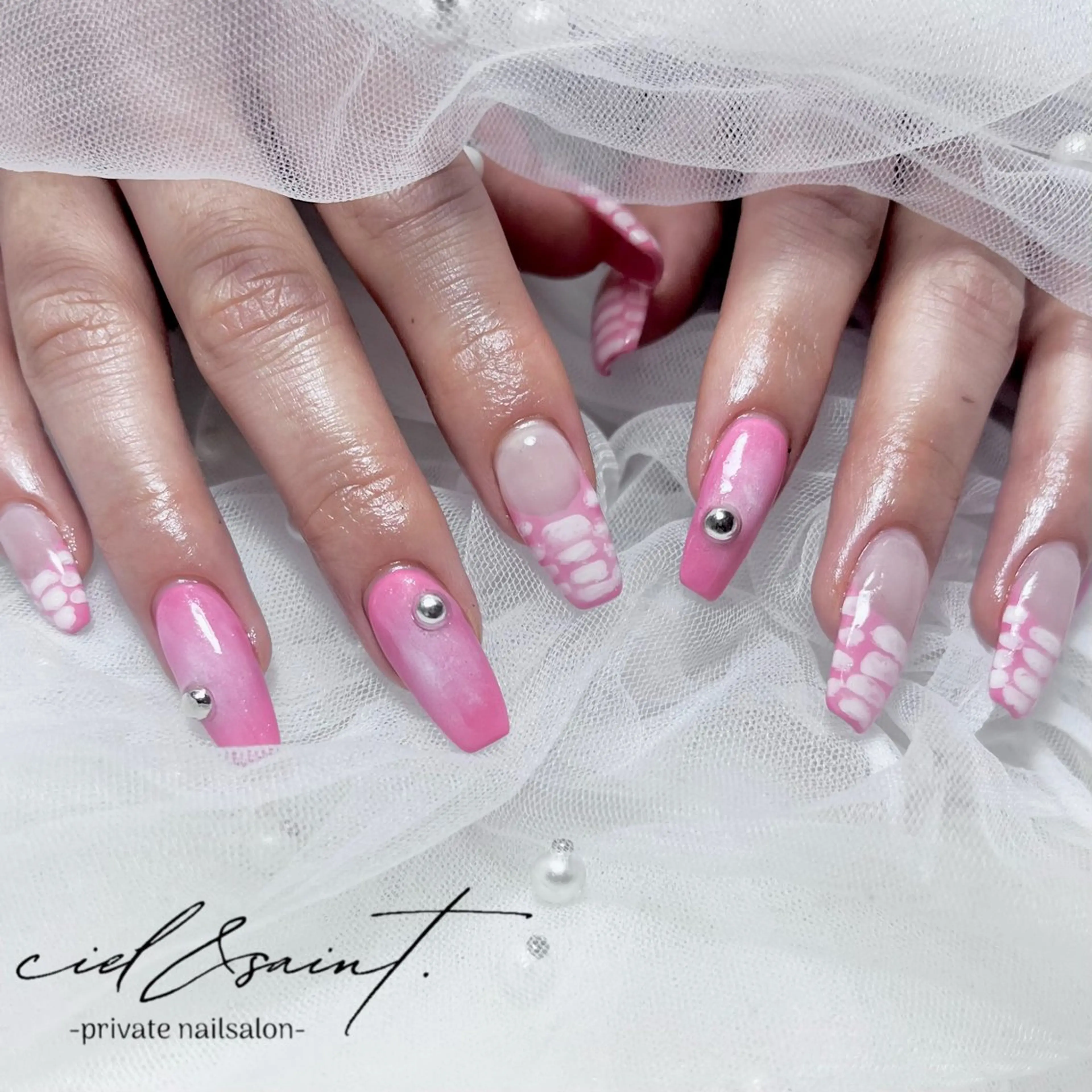 ネイル 持ち込み ハンドネイル nail salon ciel&saintのネイルデザイン