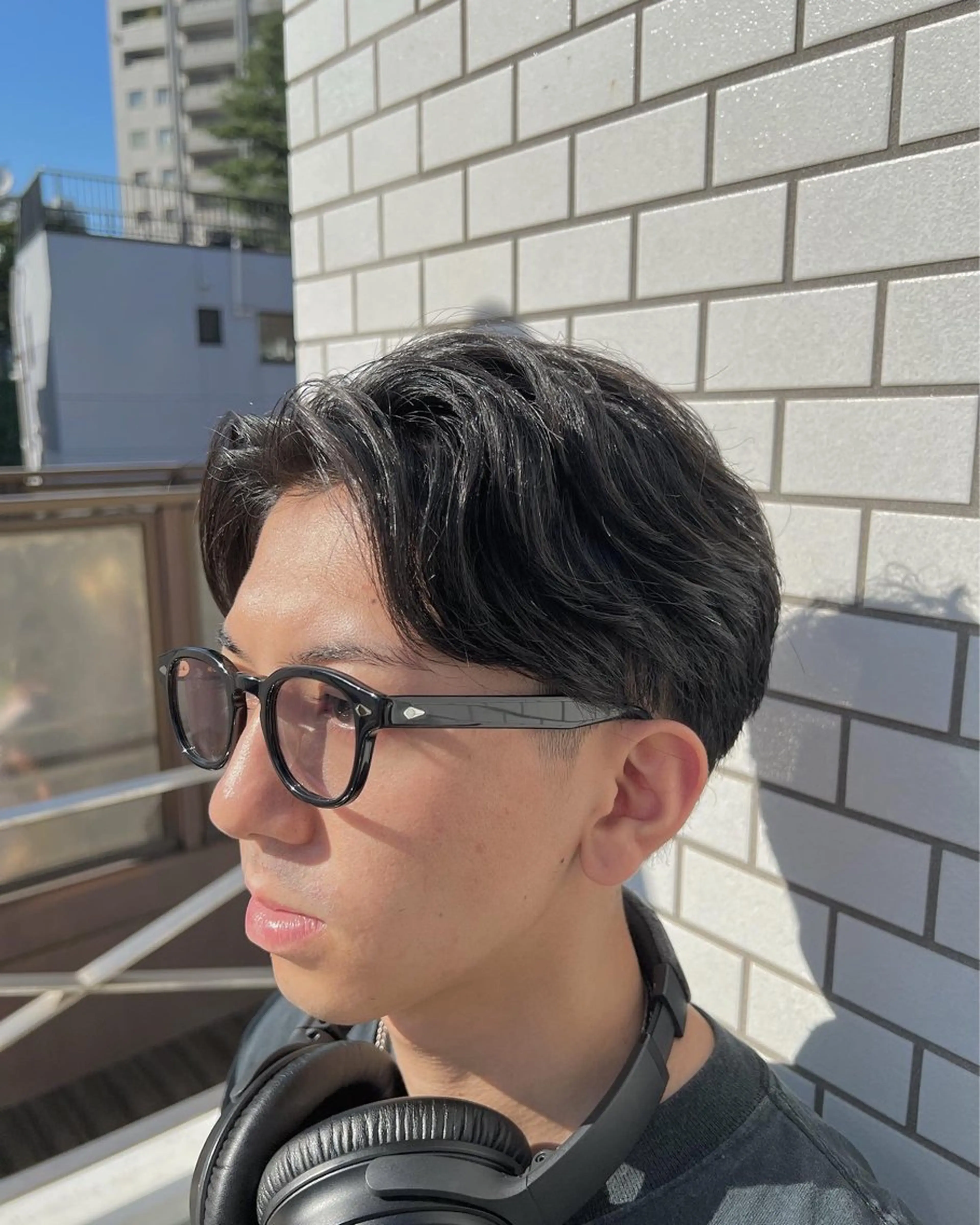 ショート メンズ オールバック カット 【髪質改善/縮毛矯正 /カラー】ホサカのヘアスタイル