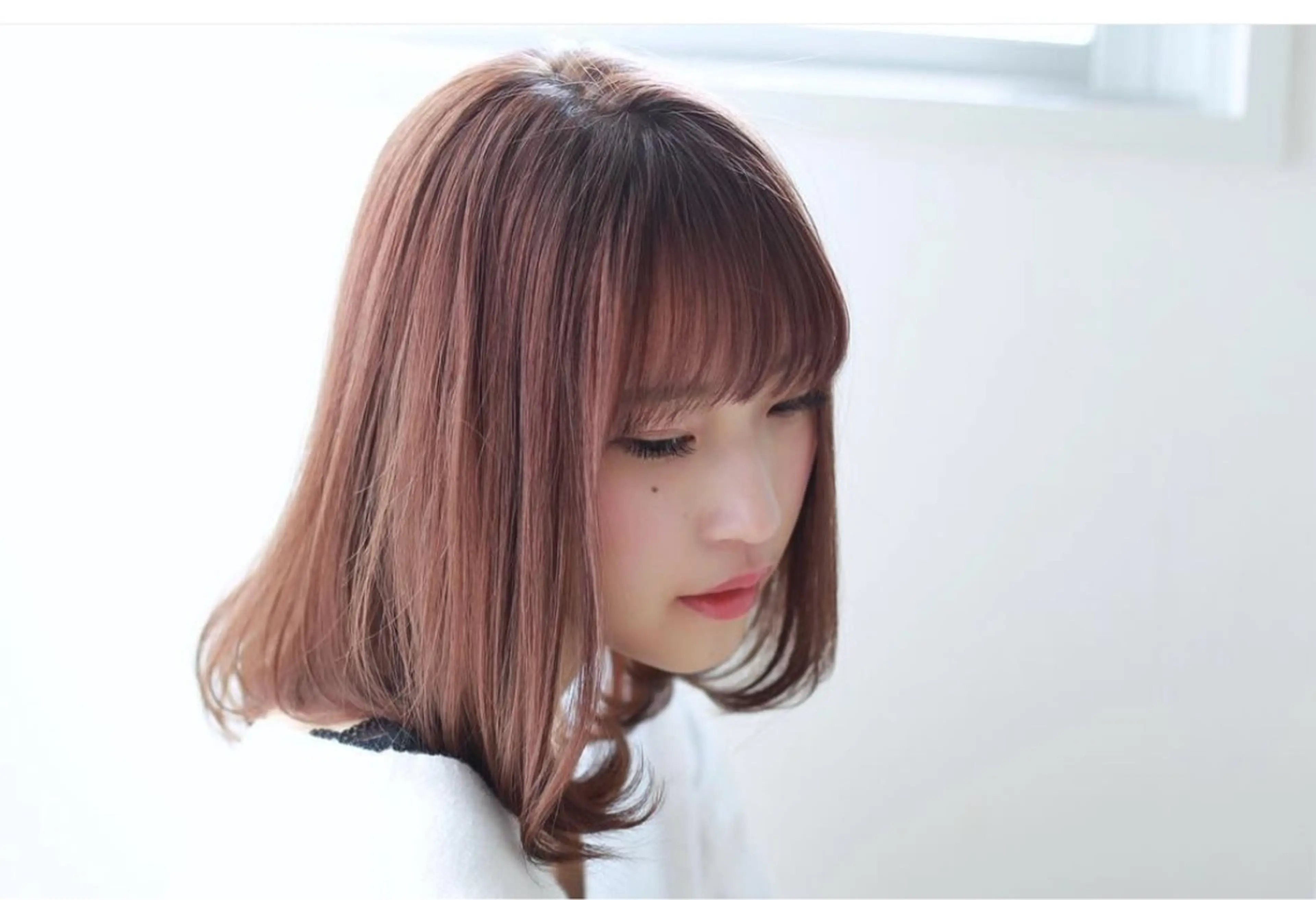 ミディアム カラー ブラウンカラー オレンジ オレンジブラウン ボブ カット ヘアカラー 佐藤里菜🎀 /モデル募集してますのヘアスタイル