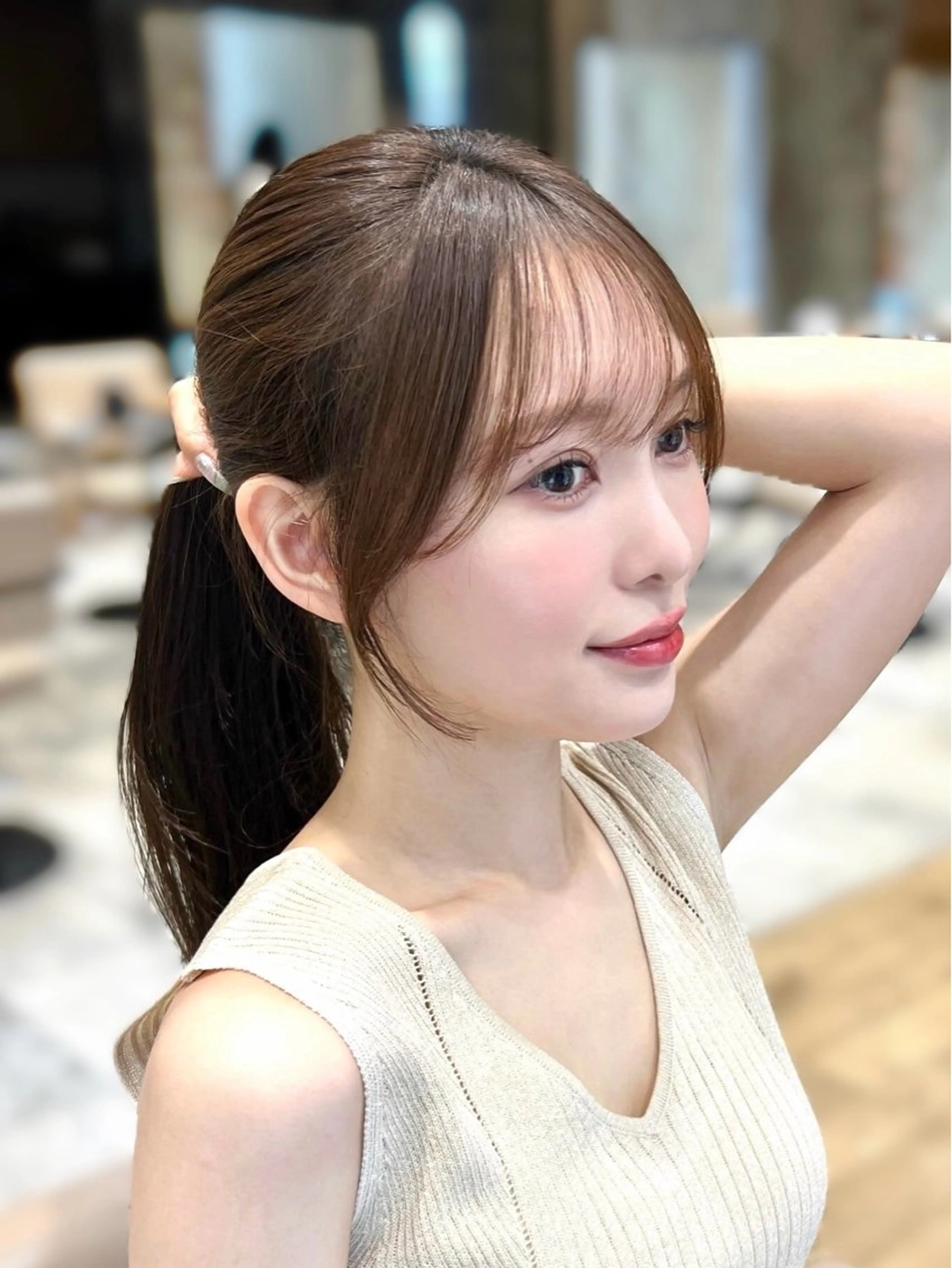セミロング 顔周りカット カット ヘアカラー トリートメント 🧡くびれヘア/前髪 顔周り🧡久原結衣のヘアスタイル