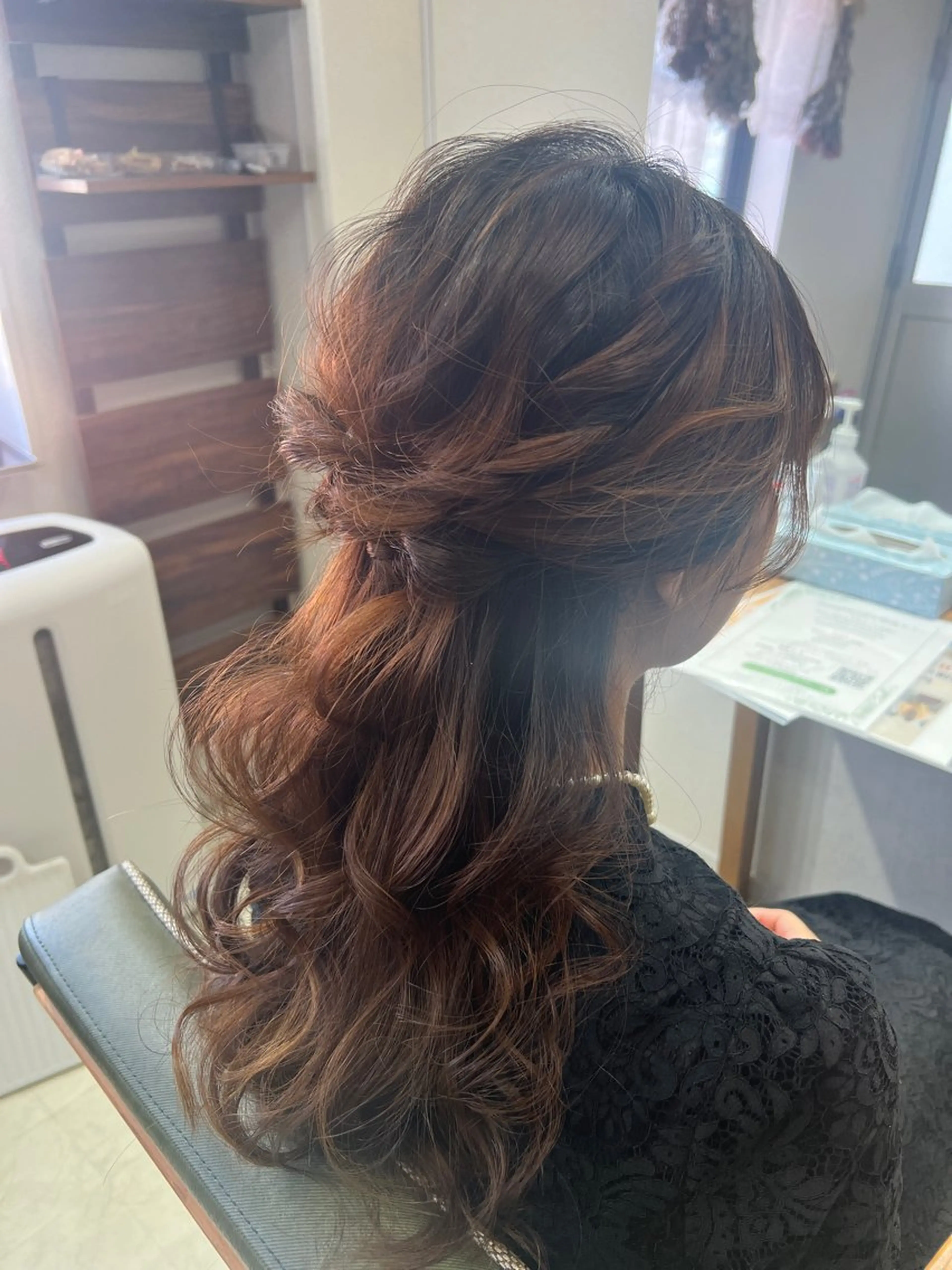 ロング ヘアアレンジ ハーフアップ 山室 敬義のヘアスタイル