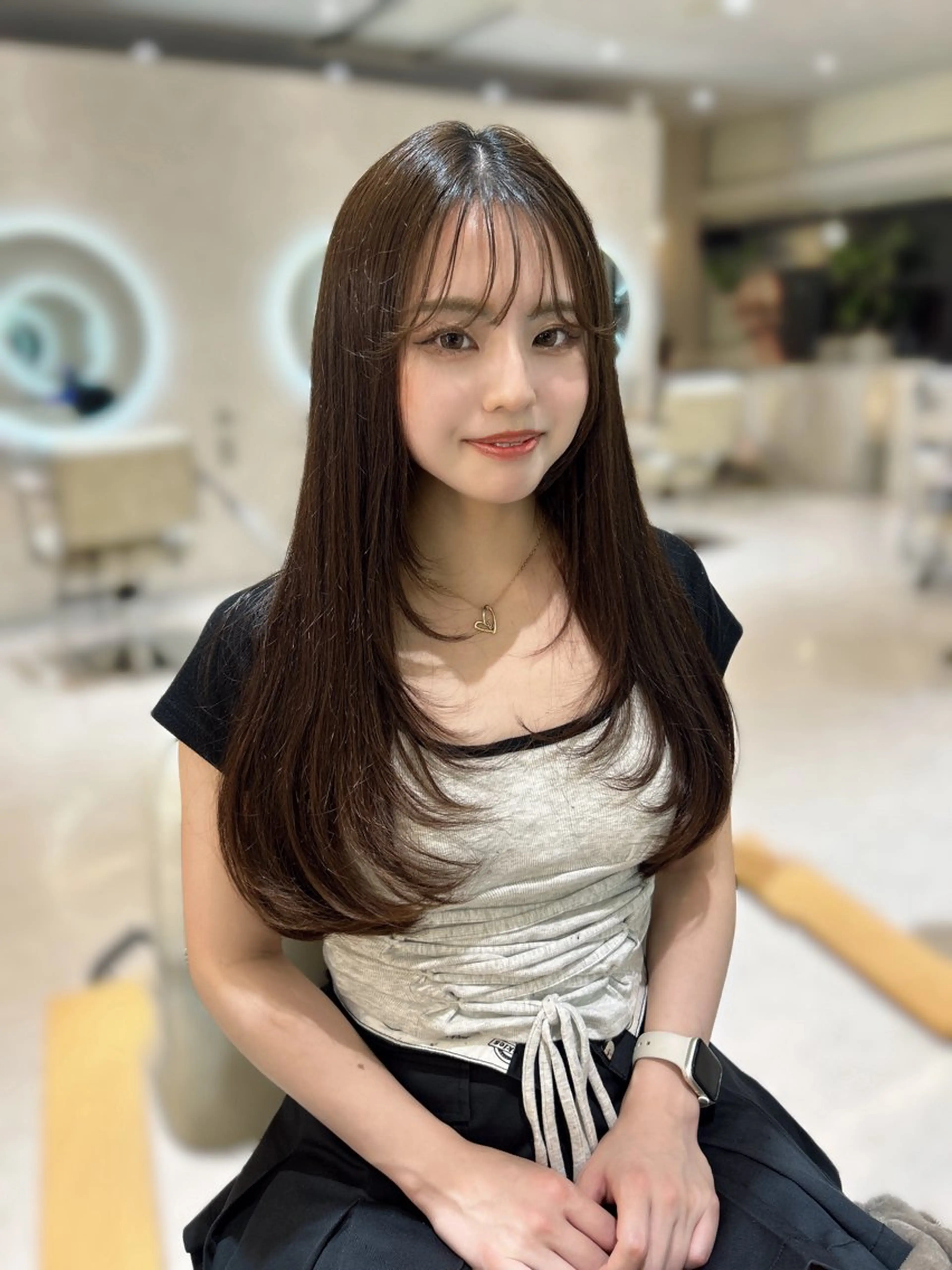 ロング 韓国風×髪質改善 ゆりのヘアスタイル