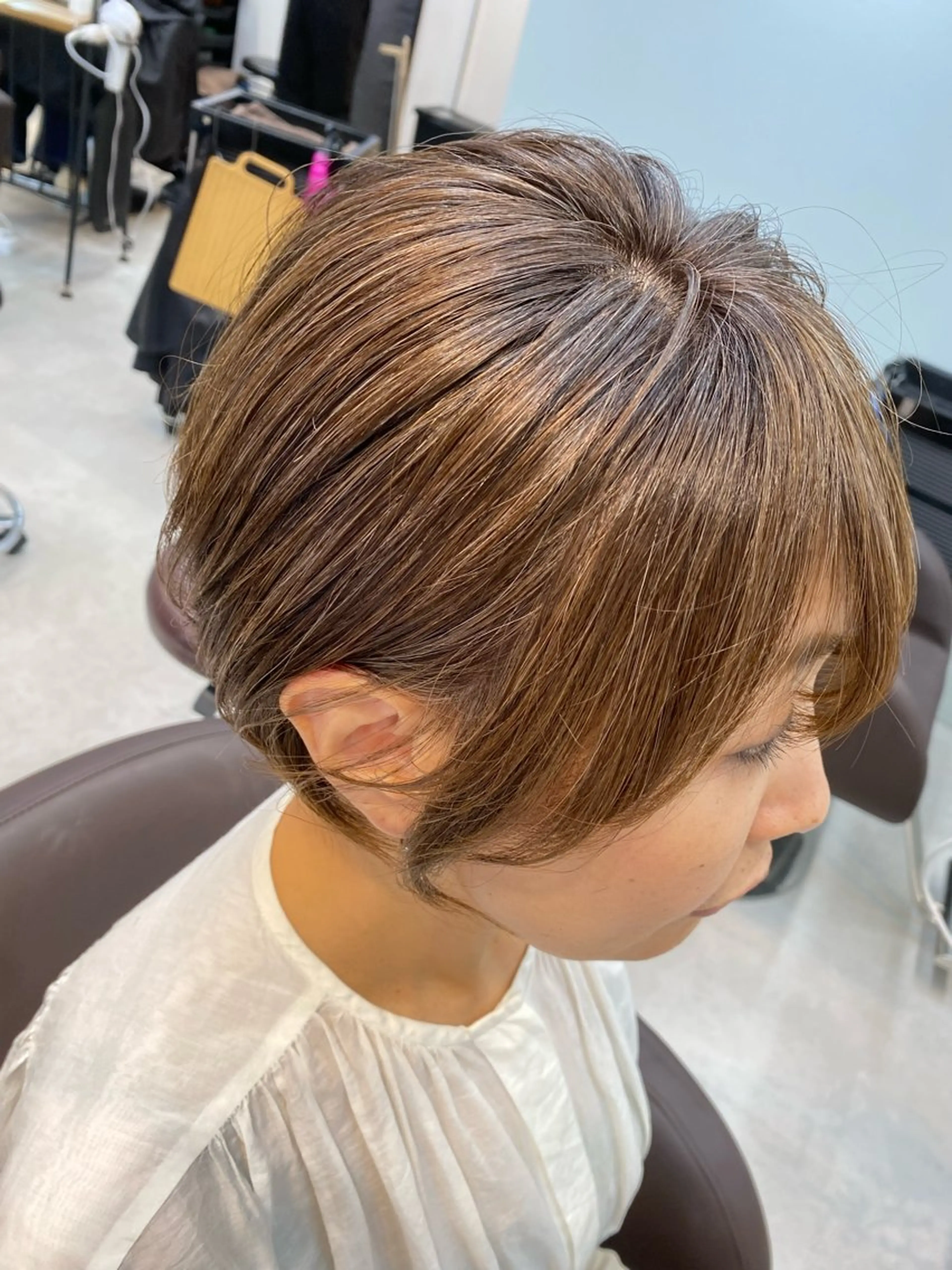 ショート ミセス カット ヘアカラー トリートメント a-o岡野　こやま しんぺいのヘアスタイル
