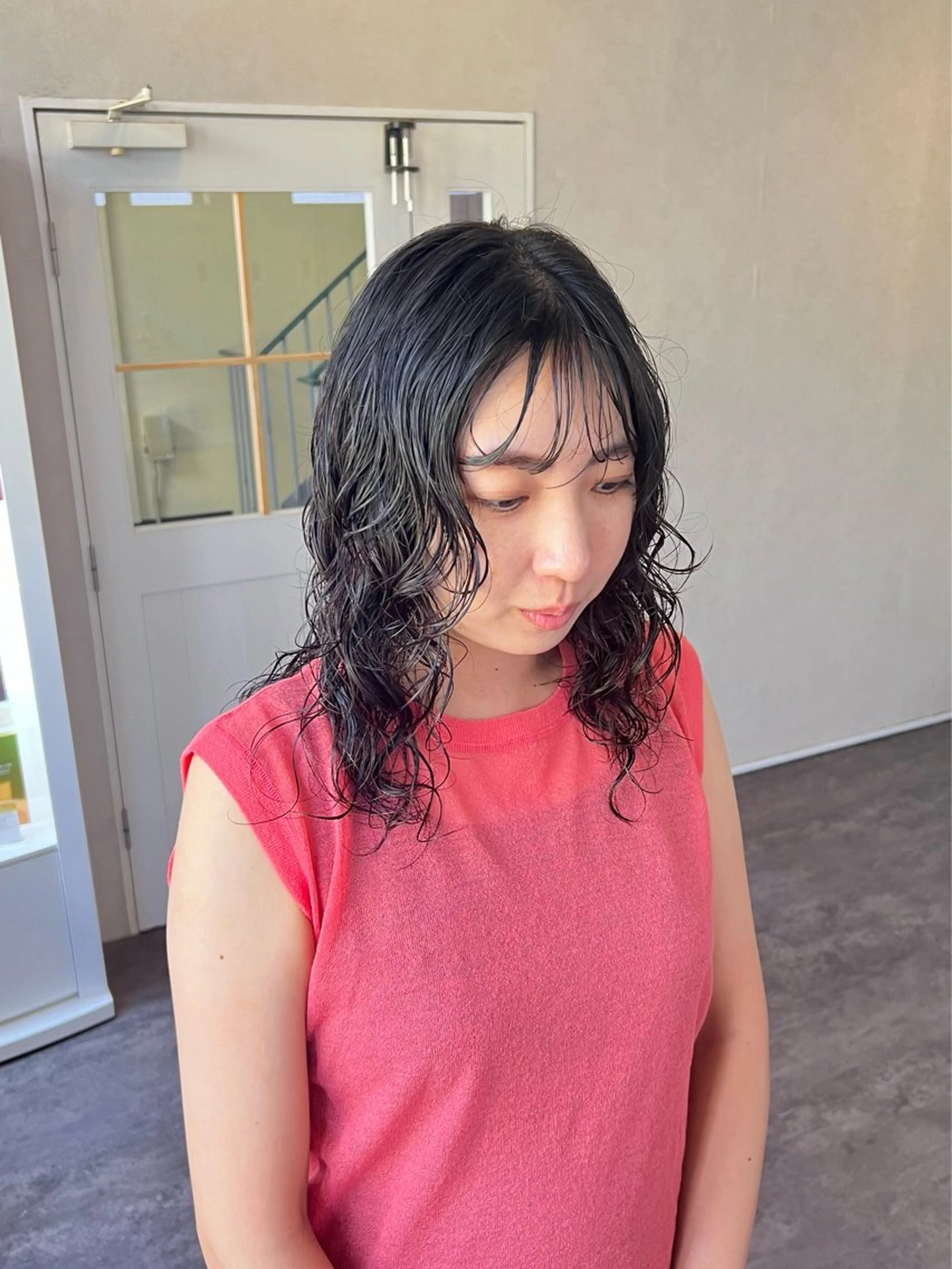 セミロング パーマ 透明感style 🌿 ASUKAのヘアスタイル