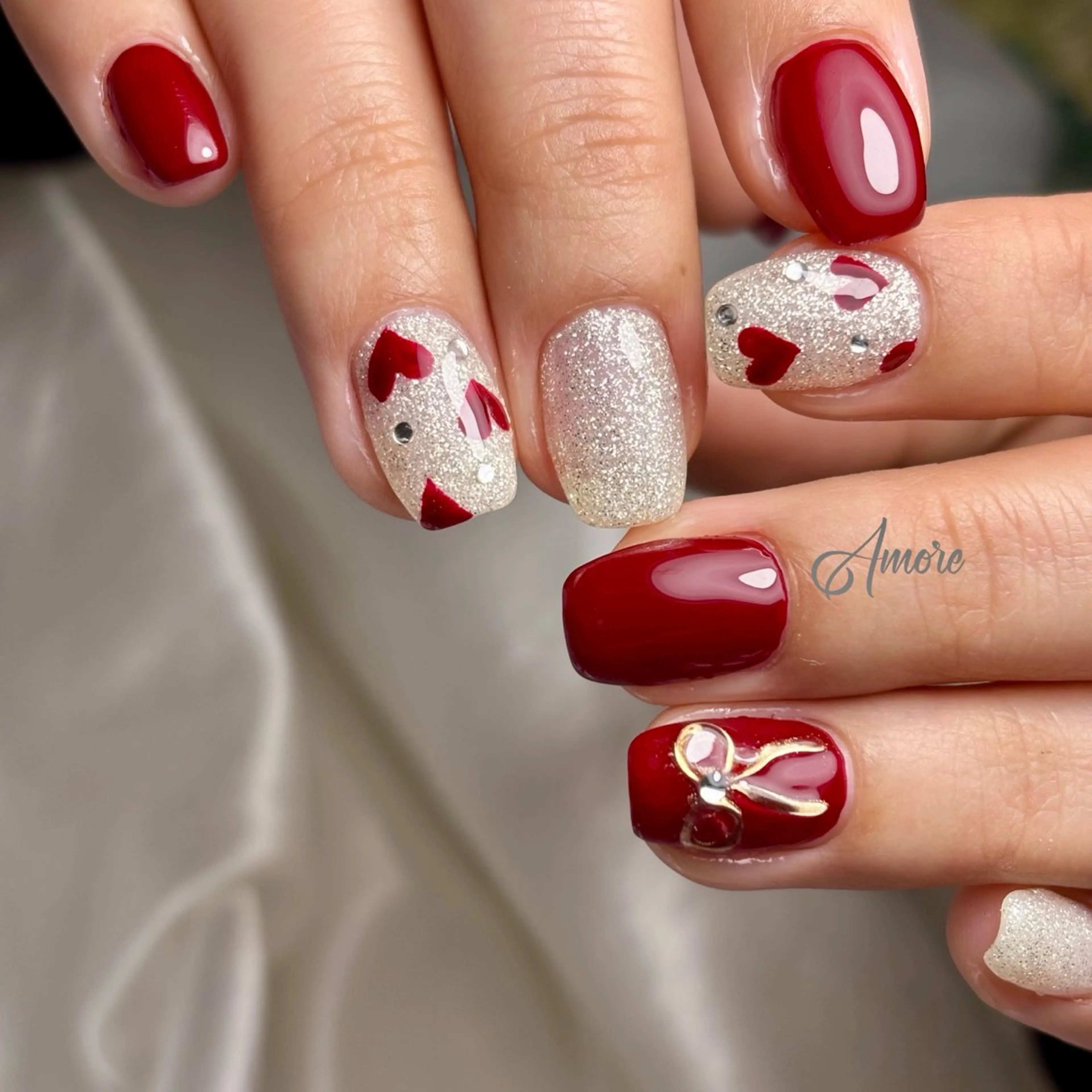 ネイル ジェルネイル キラキラネイル 韓国ネイル マグネットネイル パラジェル You kyehwaのネイルデザイン