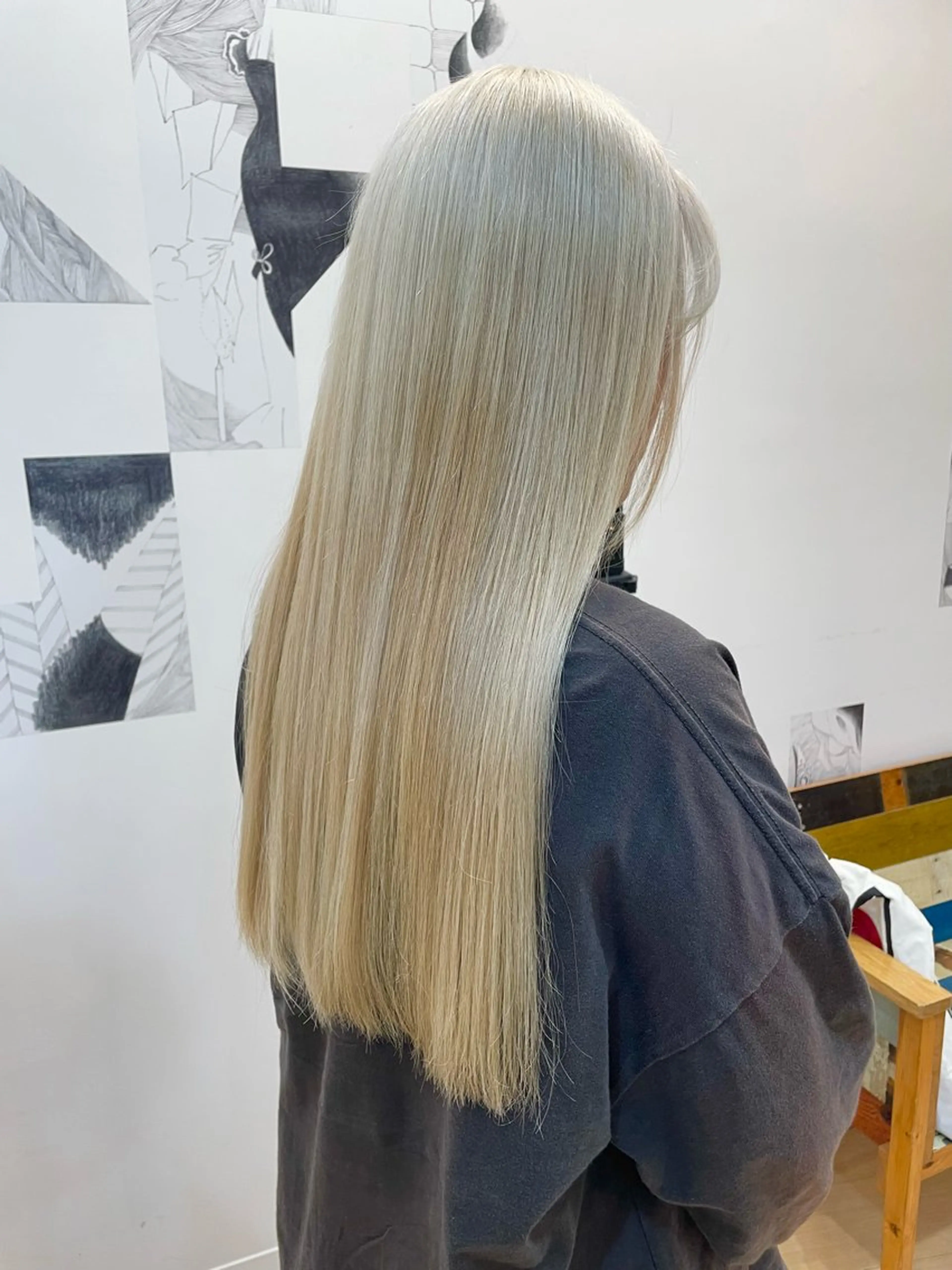 ロング 長町/酸性ストレート /曲がる縮毛矯正のヘアスタイル