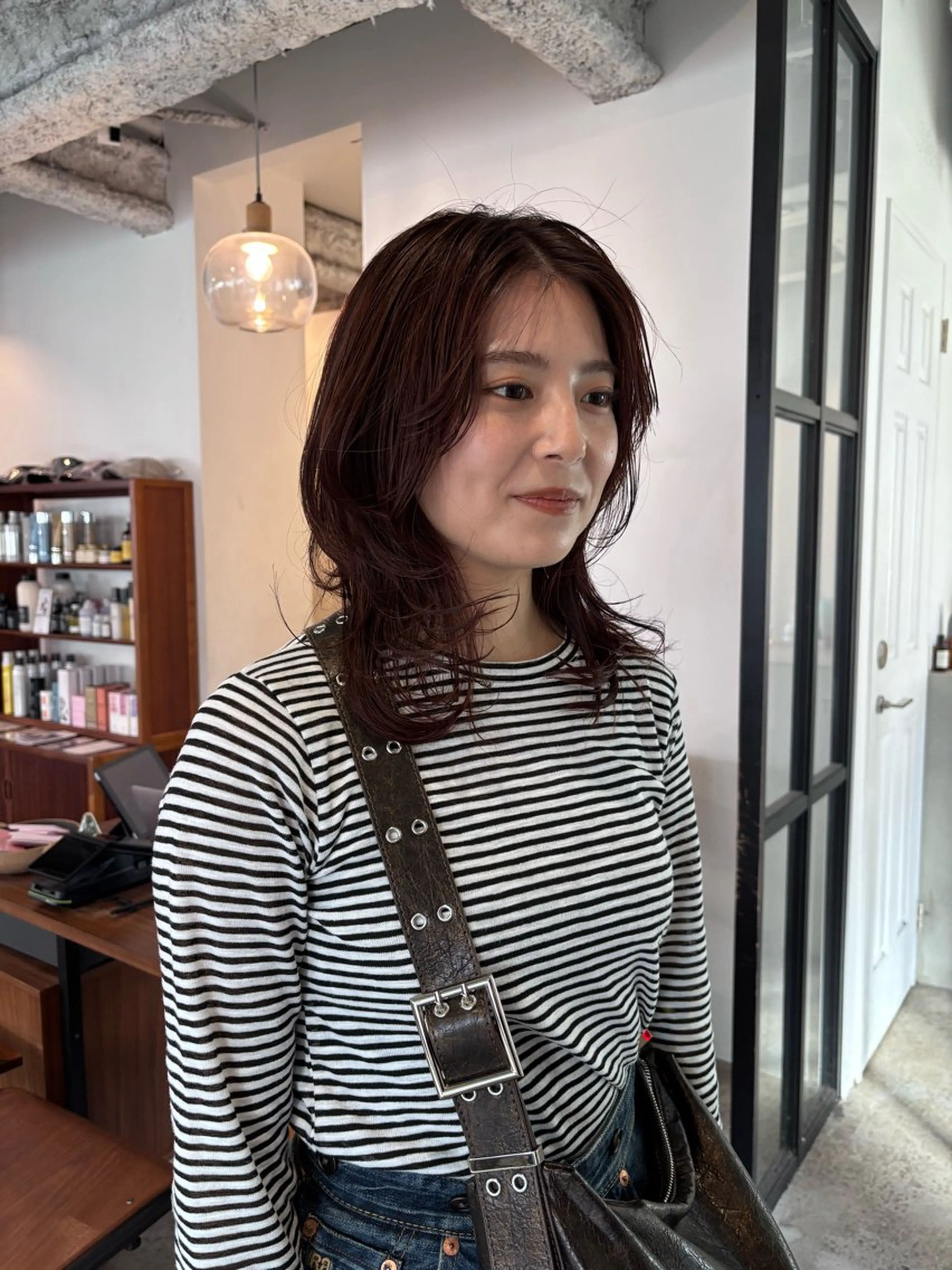 ミディアム カラー ミディアムレイヤー レイヤーカット カット ヘアカラー トリートメント Takuma Suzuki中目黒のヘアスタイル