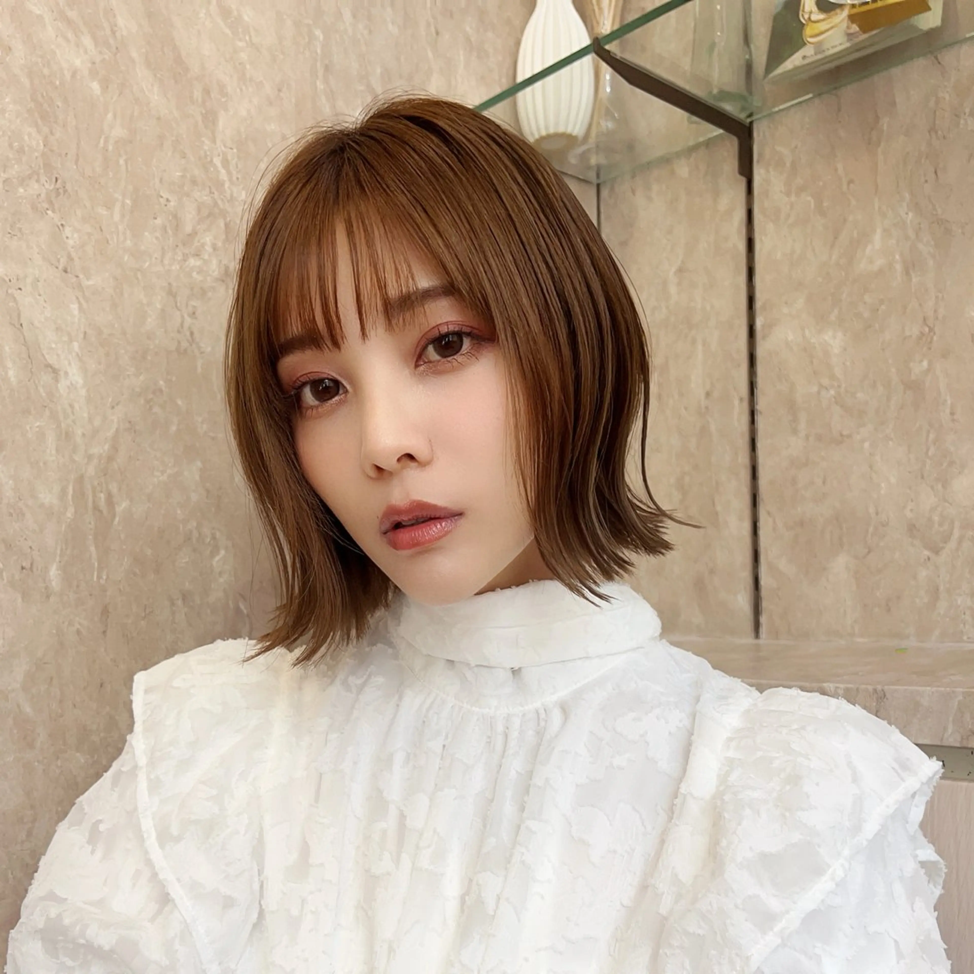 ミディアム 四方田 皐希のヘアスタイル