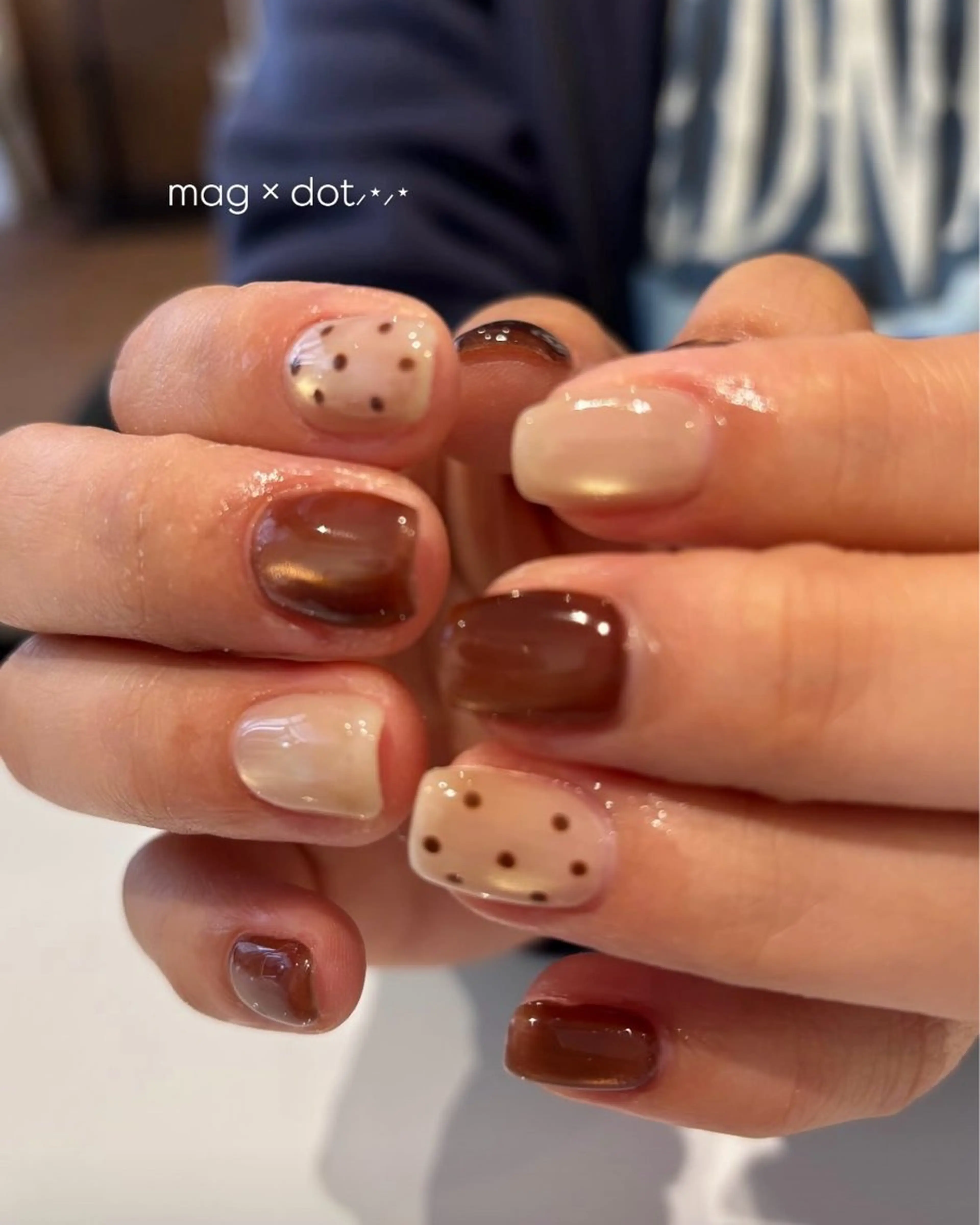 ネイル アートネイル ドット マグネットネイル ハンドネイル Ballie/ Mizukiのネイルデザイン