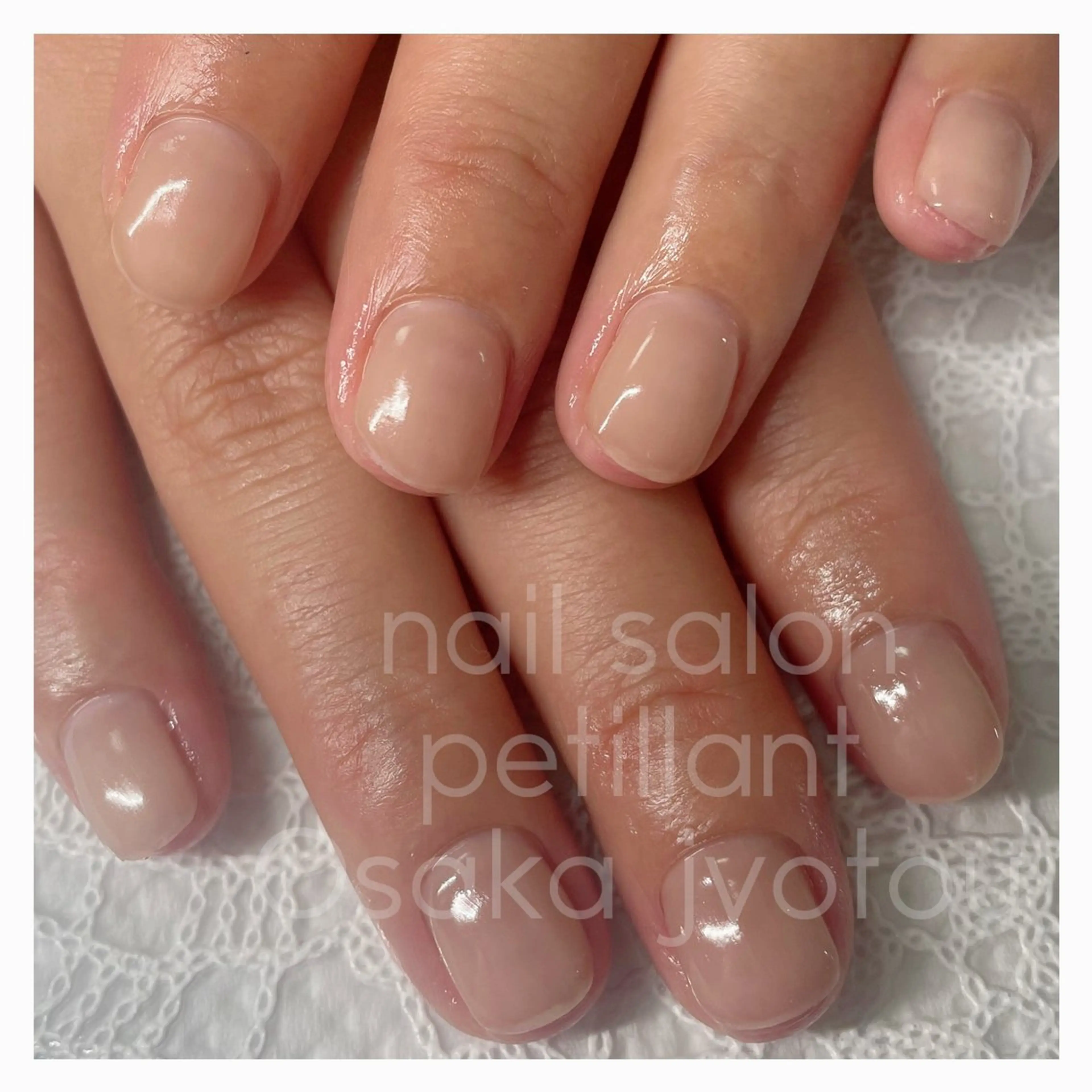 ネイル クリアネイル ワンカラーネイル nail salon petillantのネイルデザイン